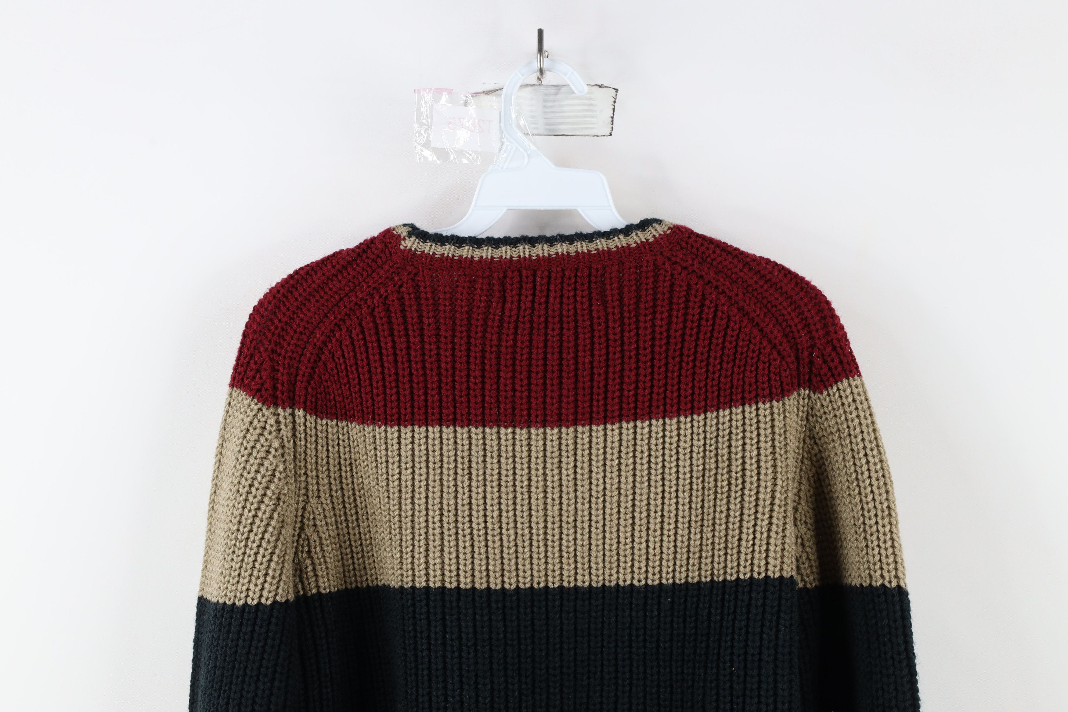 Vintage Vintage 90s Streetwear Block Chunky Ribbed Knit Sweater Size XL / US 12-14 / IT 48-50 - 7 Thumbnail