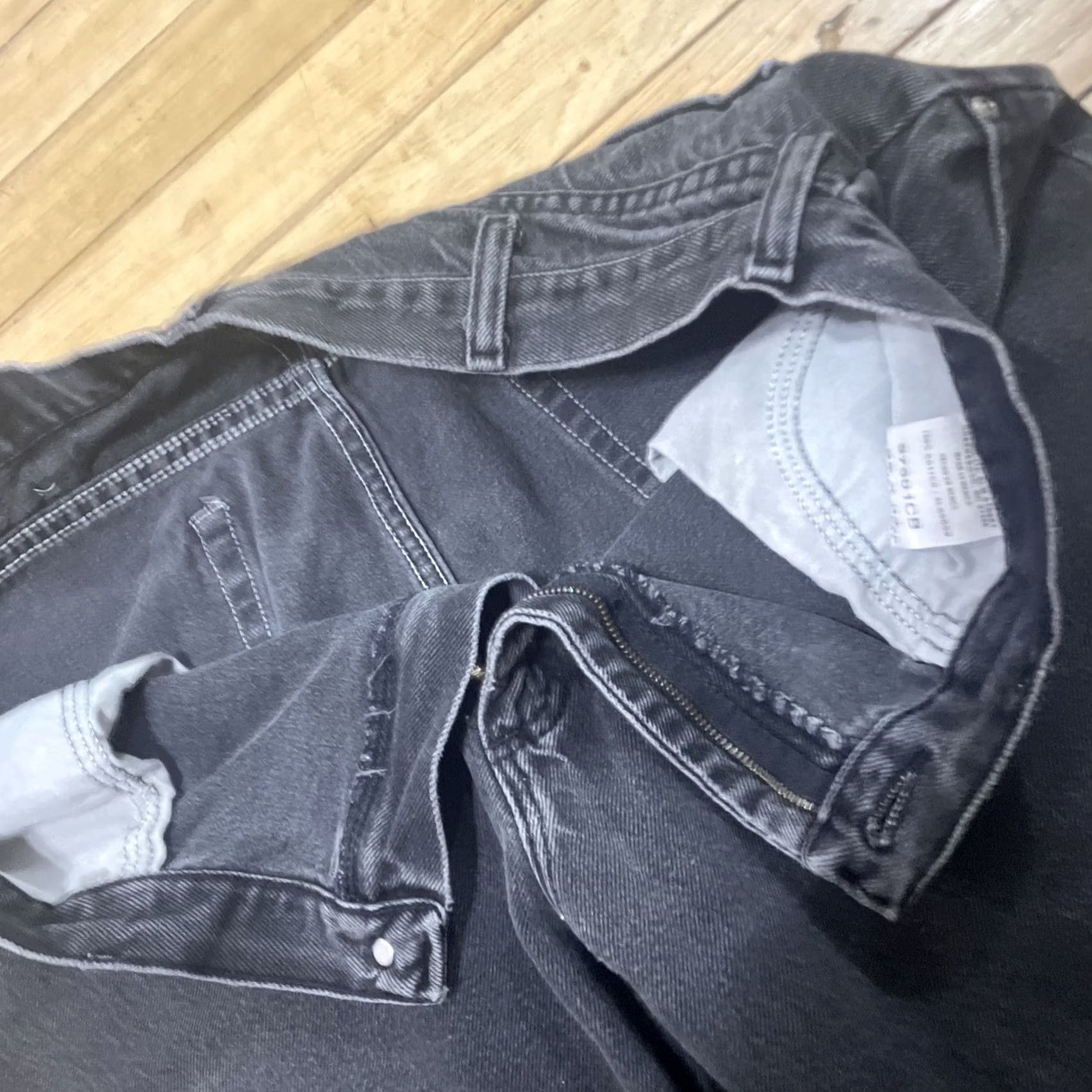 Wrangler VINTAGE Wrangler Jeans Mens 36x32 Relax Y2k Black Fade Wide Straight Denim Jeans Size US 36 / EU 52 - 6 Thumbnail