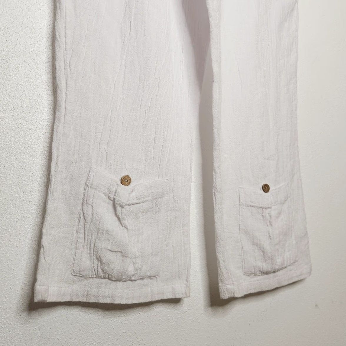 Vintage VINTAGE Petsche White Cargo Pants Women L Large Slacks Bottoms Beachy Boho Y2K Coastal 90s 00s Vintage Style Mens Womens Girls Boys Size 36" / US 14 / IT 50 - 3 Thumbnail