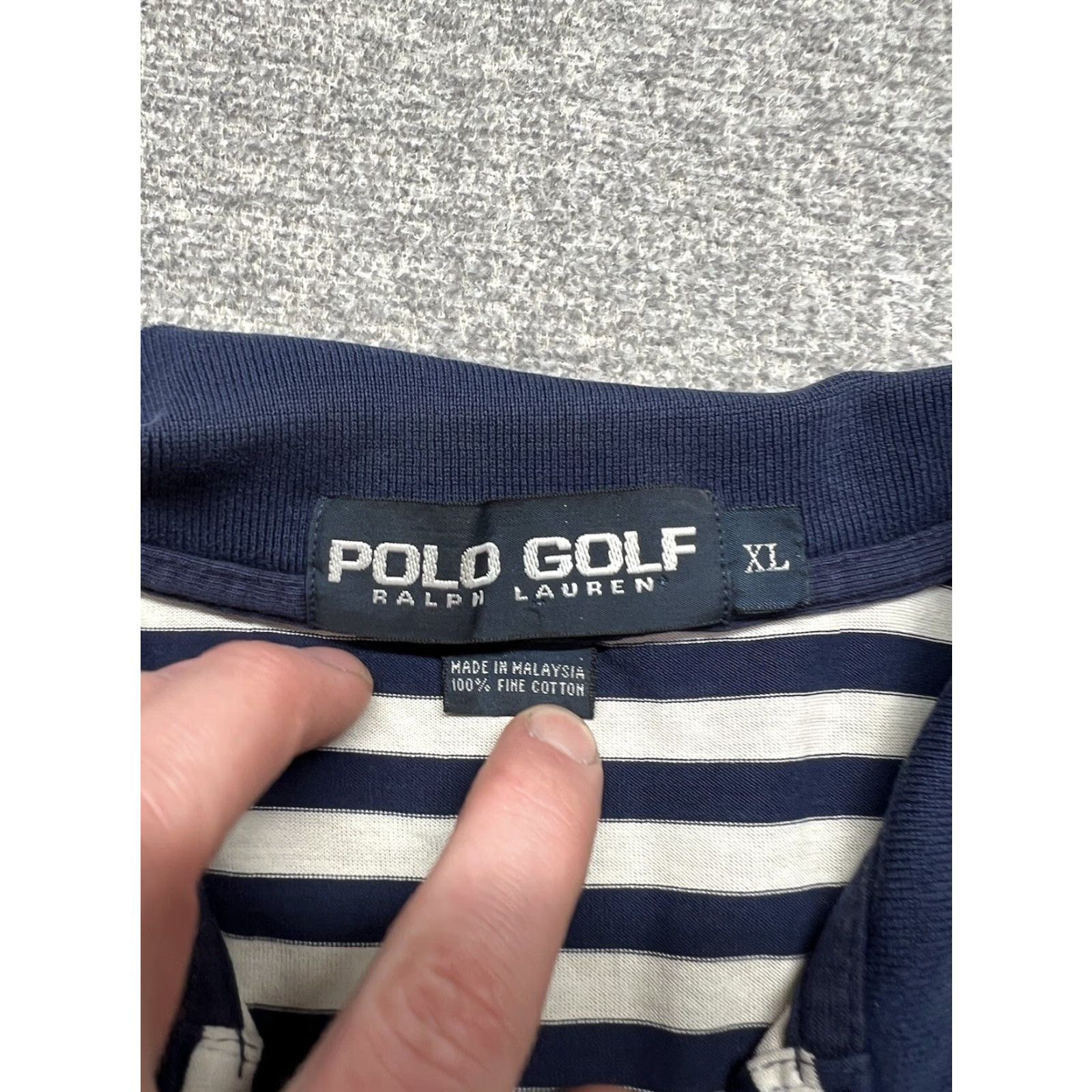 Ralph Lauren Polo Golf Ralph Lauren Mens XL Shirt Striped Blue Pony Fine Cotton Size US XL / EU 56 / 4 - 4 Thumbnail