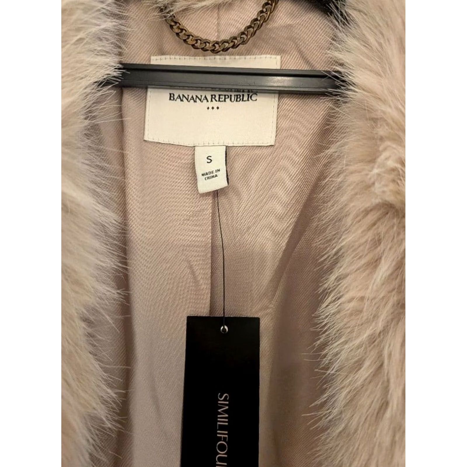 Banana Republic VINTAGE BANANA REPUBLIC Jacket Fur Beige Women's Clothing Size S Jacket Regular Long Sleeve Winter Size S / US 4 / IT 40 - 7 Thumbnail