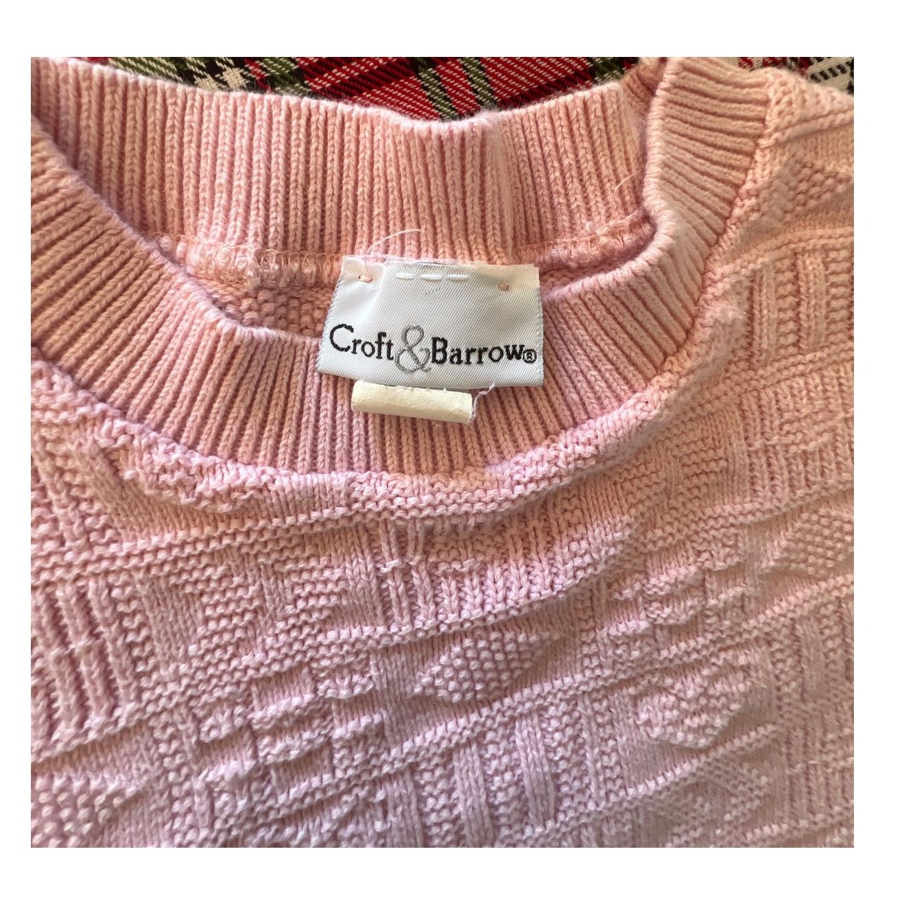 Croft & Barrow Croft & Barrow Pink short sleeve heart knit sweater XL Size XL / US 12-14 / IT 48-50 - 5 Thumbnail