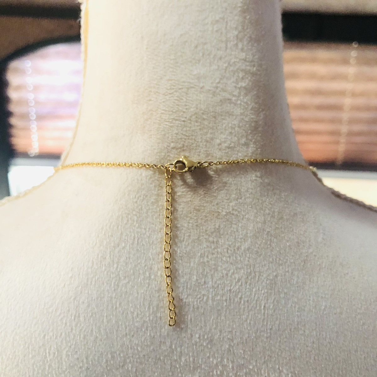 Handmade Handcrafted salvaged gold plated raindrop pendant necklace Size ONE SIZE - 4 Thumbnail