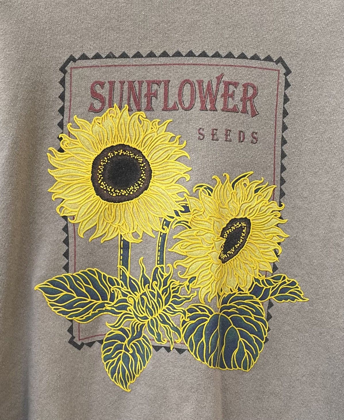 Vintage 90s Whim Z Sunflower Seeds Puff Print Graphic Sweatshirt Size US L / EU 52-54 / 3 - 3 Thumbnail