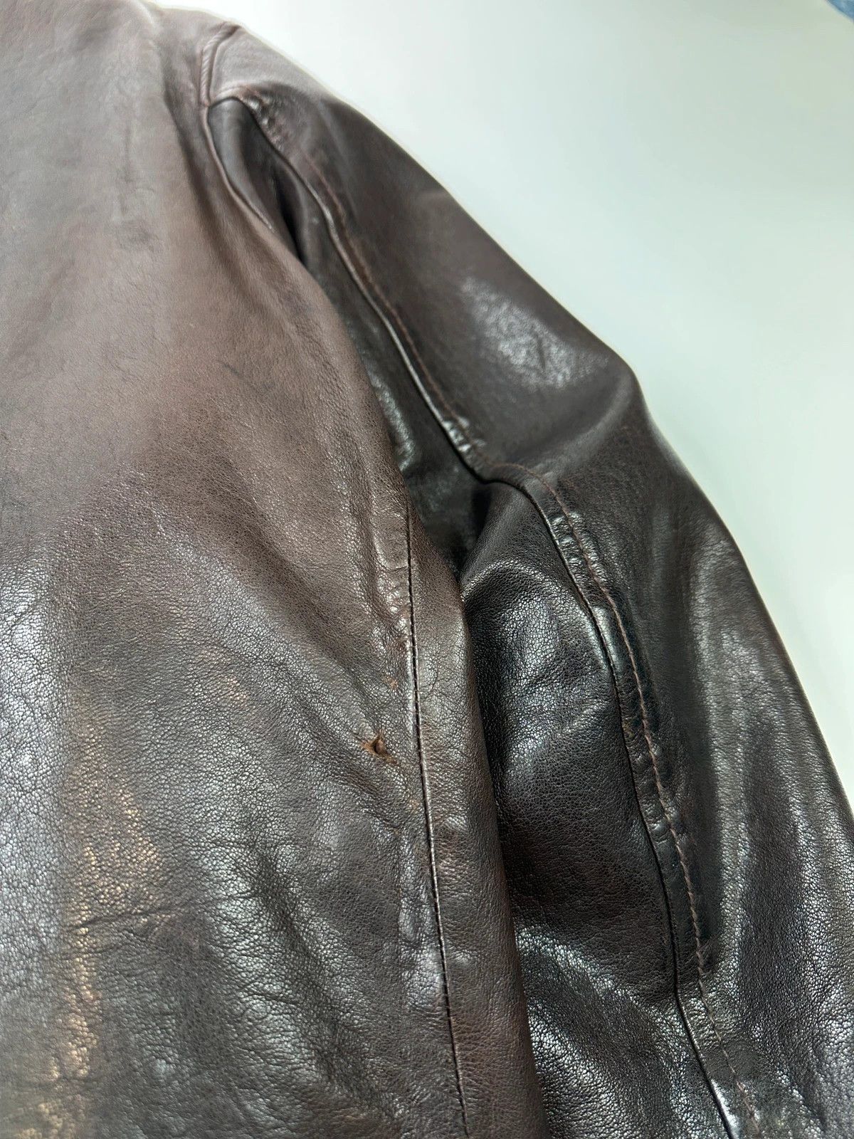 Dolce & Gabbana Dolce & Gabbana 00’s Patinated Brown Leather Jacket Size US L / EU 52-54 / 3 - 10 Thumbnail