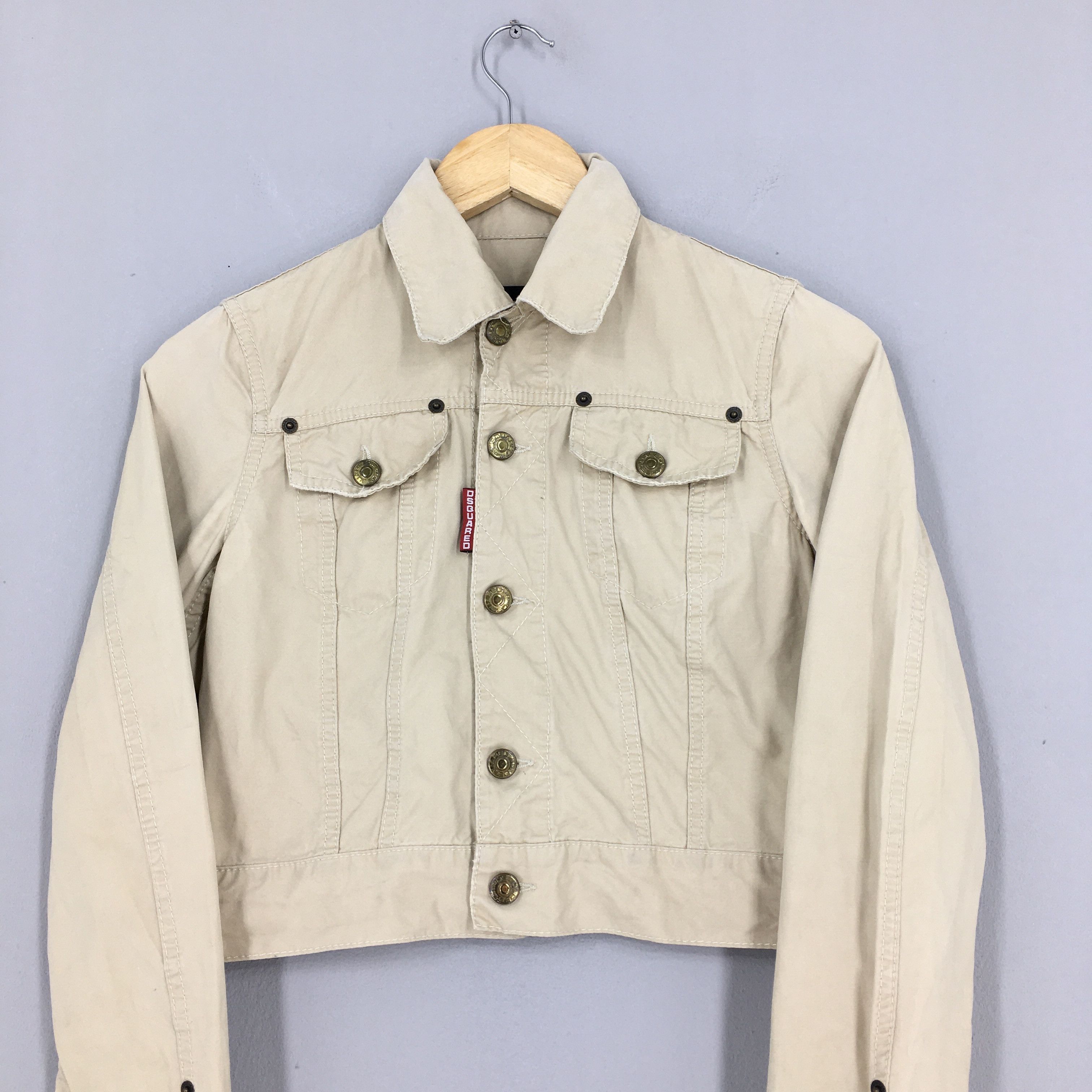 Dsquared2 × Vintage Dsquared Crop Top Women Denim Jacket Trucker Small Size S / US 4 / IT 40 - 2 Thumbnail
