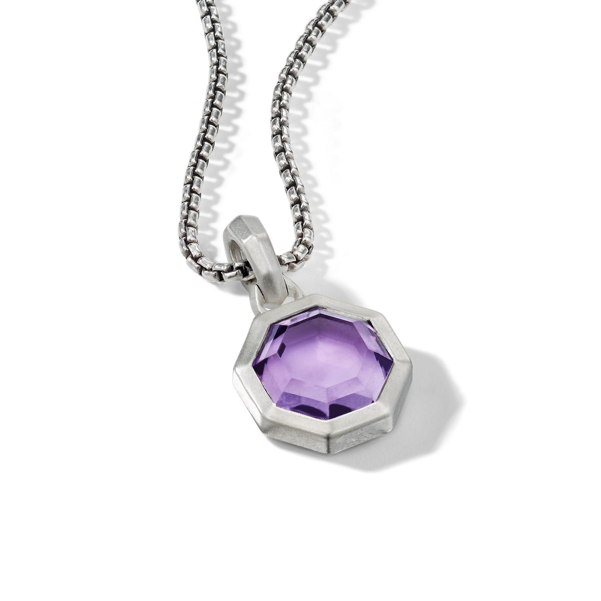 David Yurman o1w1db10325 Size:OS/ Octagon Cut Amulet in Silver Size ONE SIZE - 2 Thumbnail
