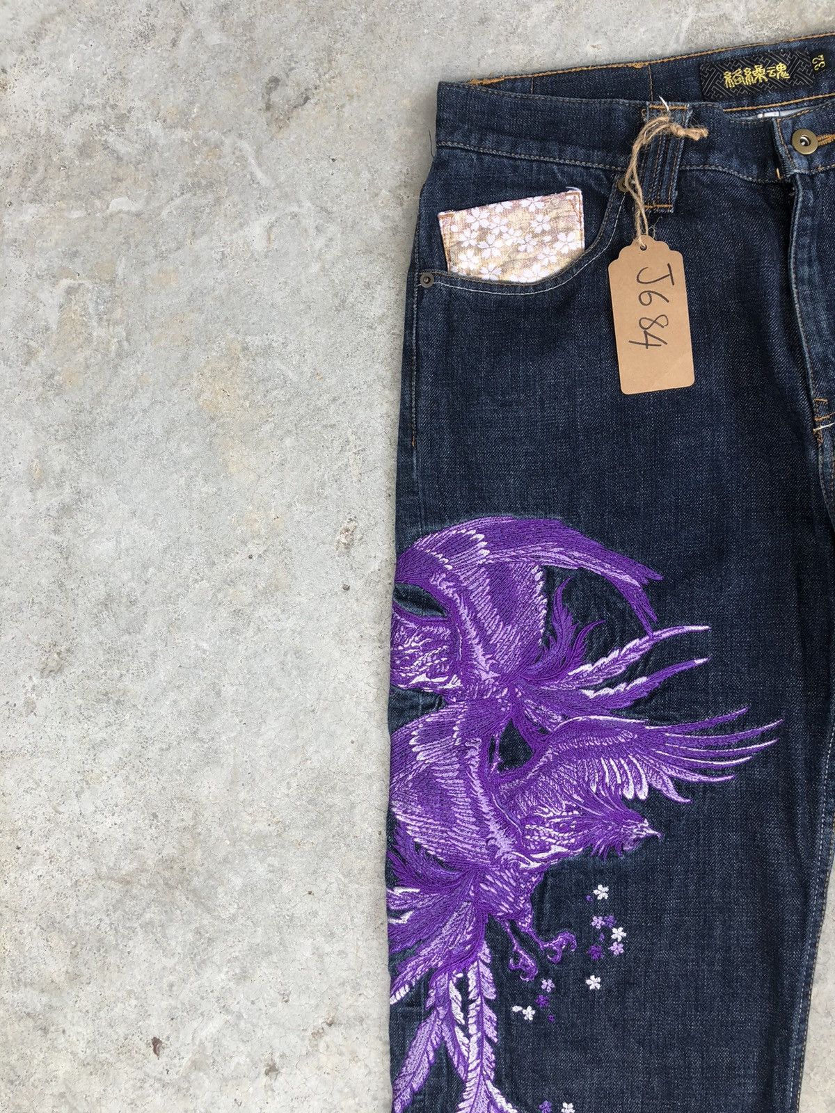 Karakuri Tamashii Karakuri Tamashii Embroidered Jeans Distressed Jeans Size US 32 / EU 48 - 4 Thumbnail