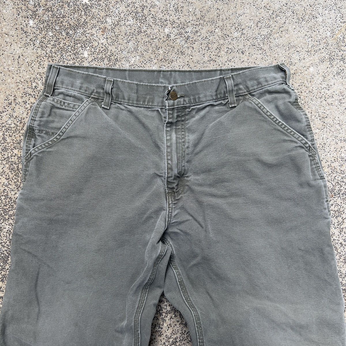 Carhartt × Vintage Vintage Faded Distressed Carhartt Carpenter Pants | 36x30 Size US 36 / EU 52 - 3 Thumbnail