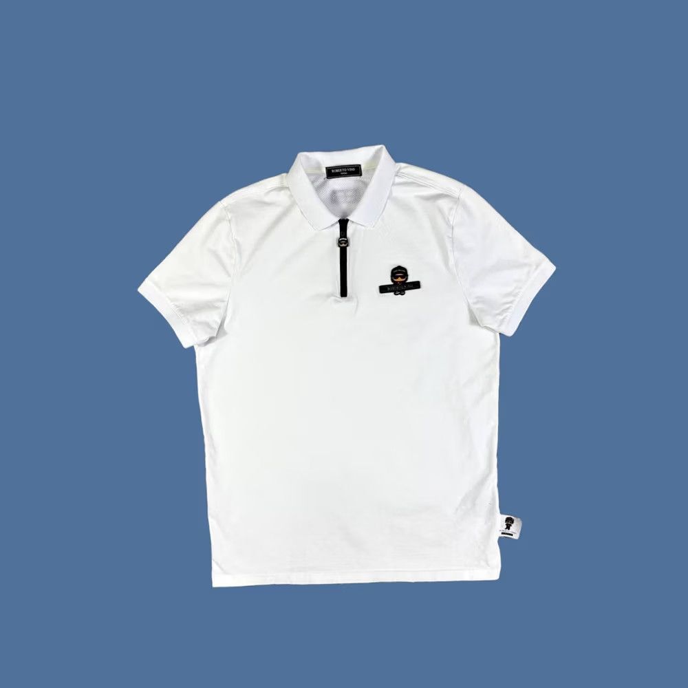Vintage Roberto Vino Shirt Mens S White Gansta Zip Neck Polo Men Size Size US S / EU 44-46 / 1 - 1 Thumbnail