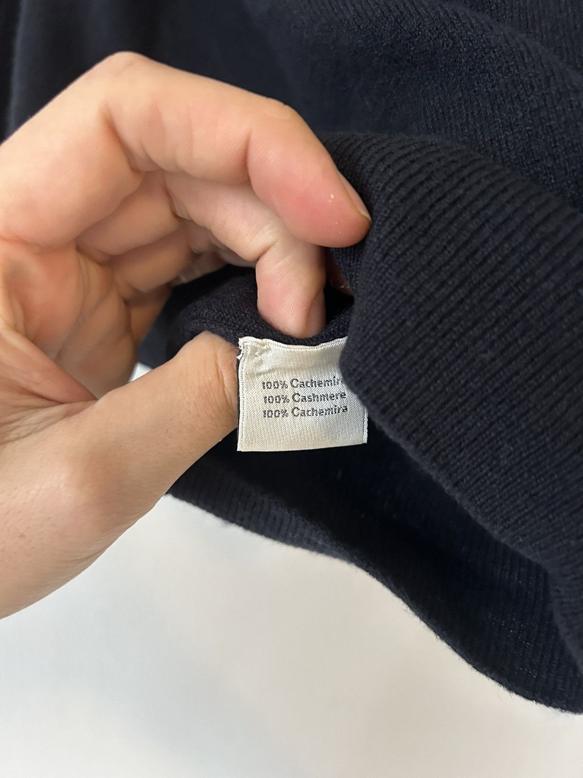 Hermes 100% Cashmere Turtleneck Sweater w/ Asymmetric Grid Pattern Size US XL / EU 56 / 4 - 8 Thumbnail