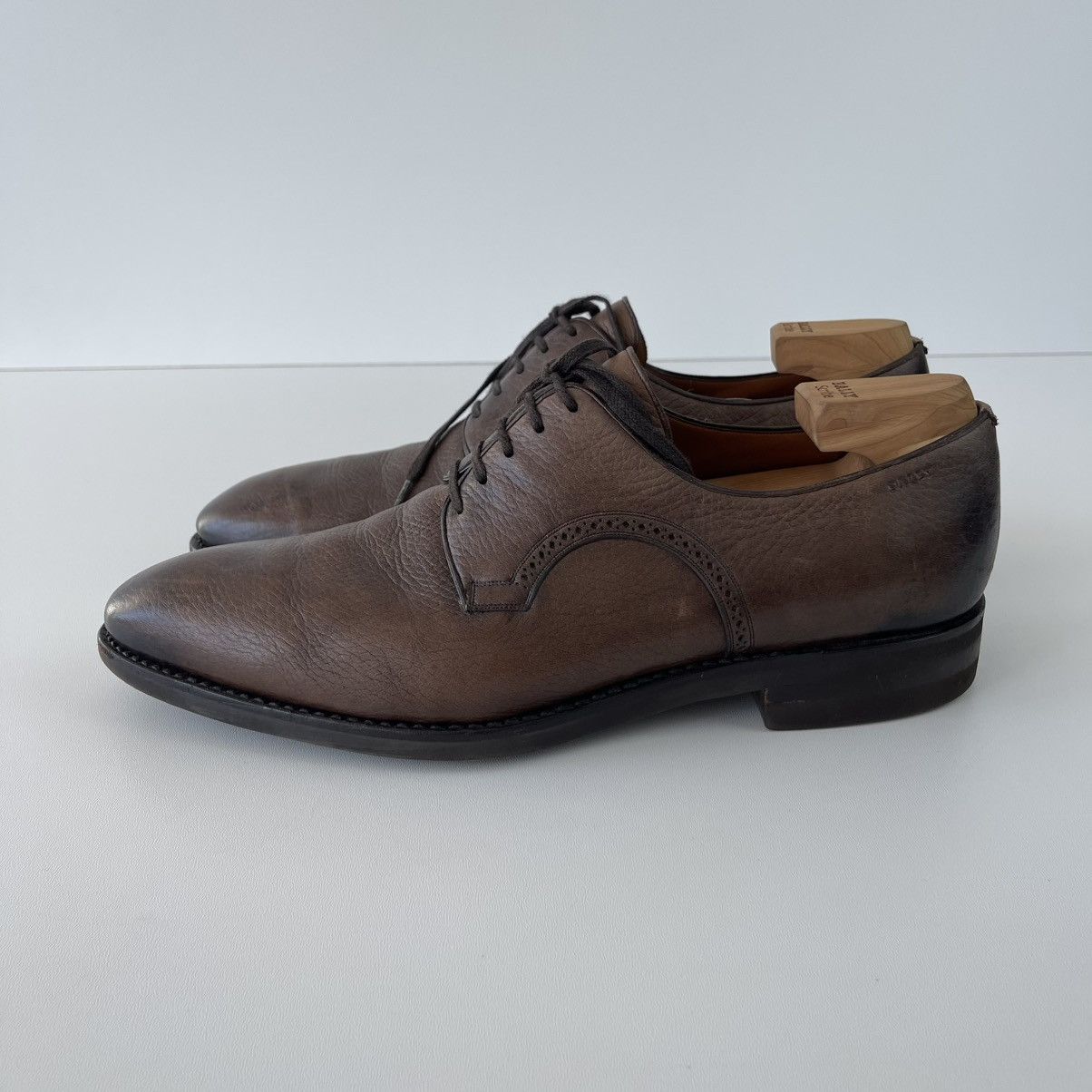 Bally Bally Derby Scribe Collection Scrivani-01 Leather Shoes Rare Size US 9.5 / EU 42-43 - 3 Thumbnail