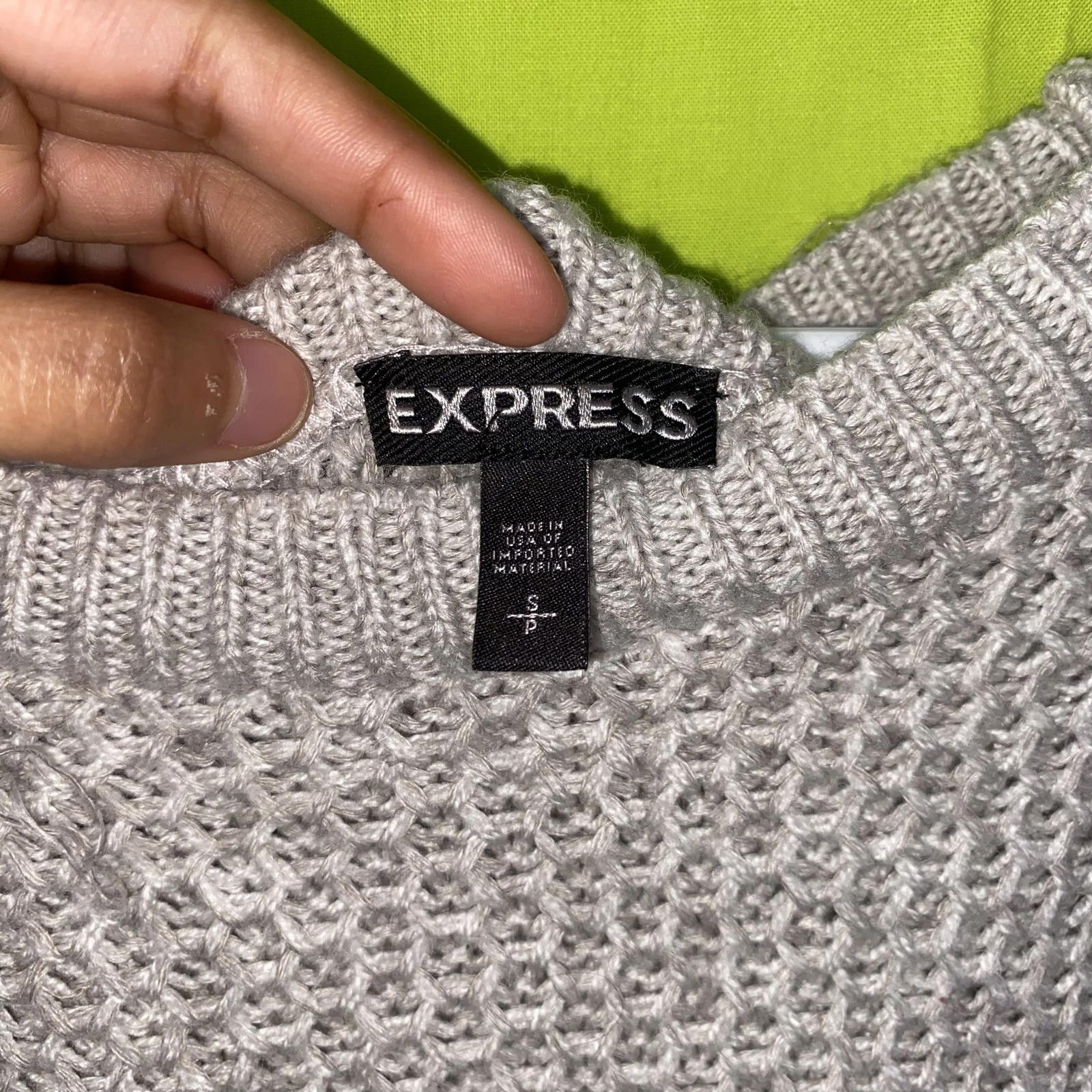 Express Express Grey Knit Sweater S Size S / US 4 / IT 40 - 3 Thumbnail