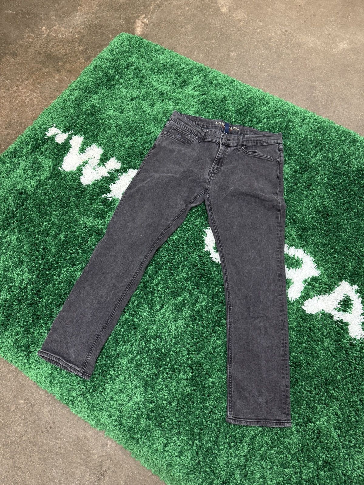 U.S. Polo Assn. × Vintage U.S. Polo Assn. Black / Grey Denim Jeans Sz. 38 x 32 Size US 38 / EU 54 - 2 Thumbnail