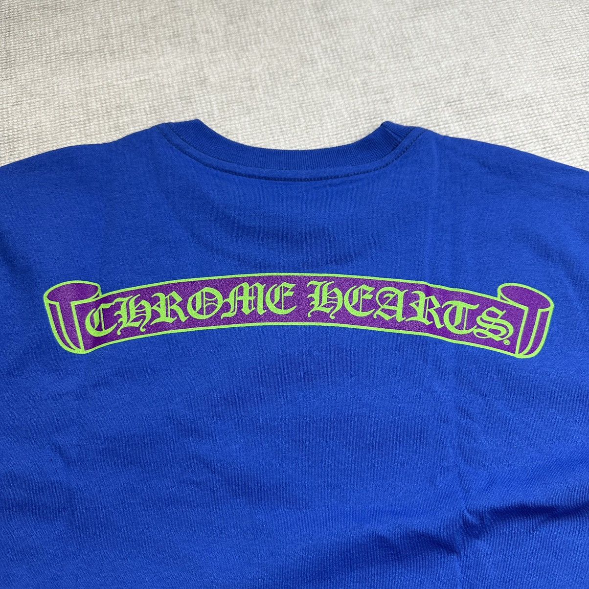 Chrome Hearts Chrome Hearts Blue Scroll Logo Tee Size US L / EU 52-54 / 3 - 3 Thumbnail