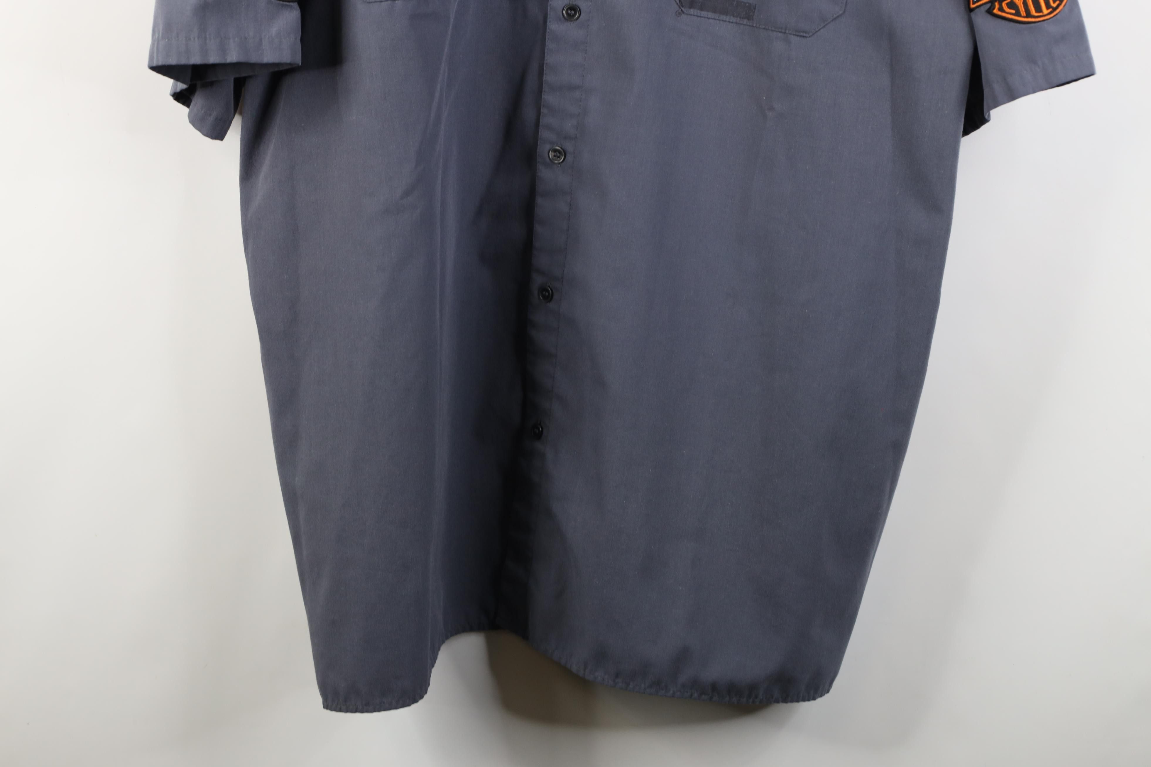 Harley Davidson Vintage Harley Davidson Workwear Mechanic Button Shirt Size US XXL / EU 58 / 5 - 3 Thumbnail