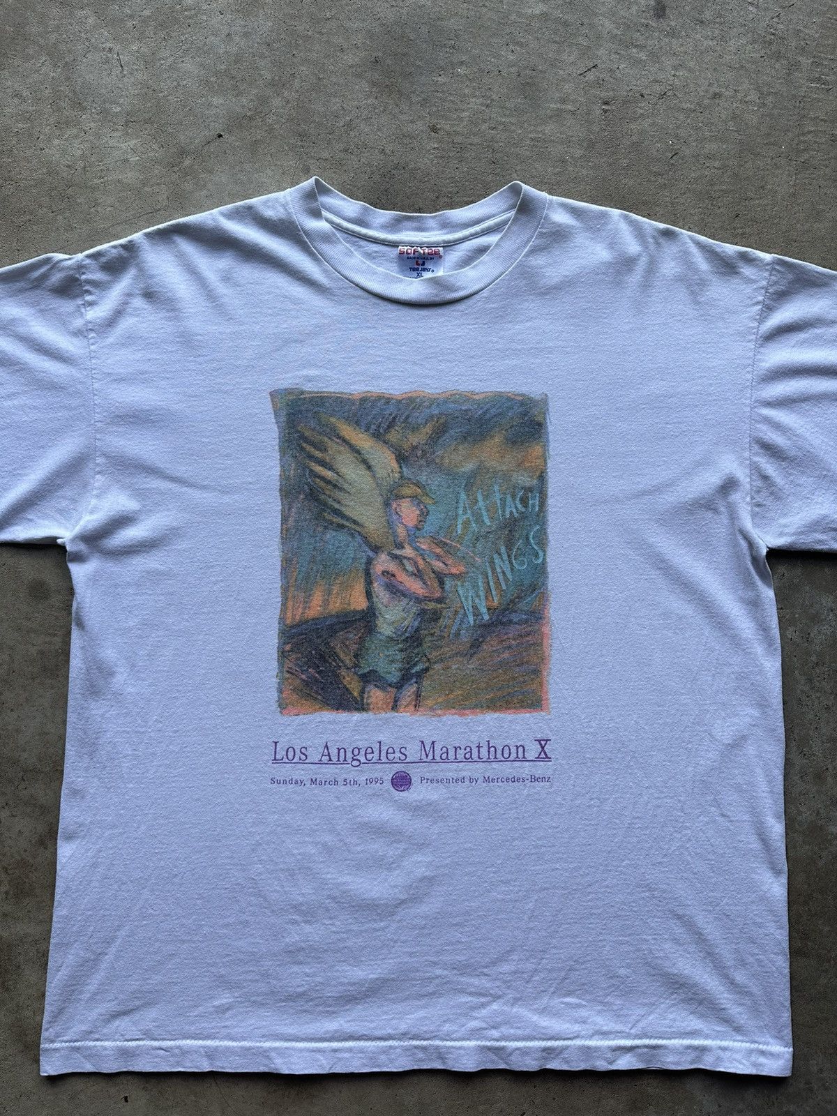 Vintage 1995 Los Angeles Marathon x Mercedes-Benz SINGLE STITCH XL Size US XL / EU 56 / 4 - 3 Thumbnail