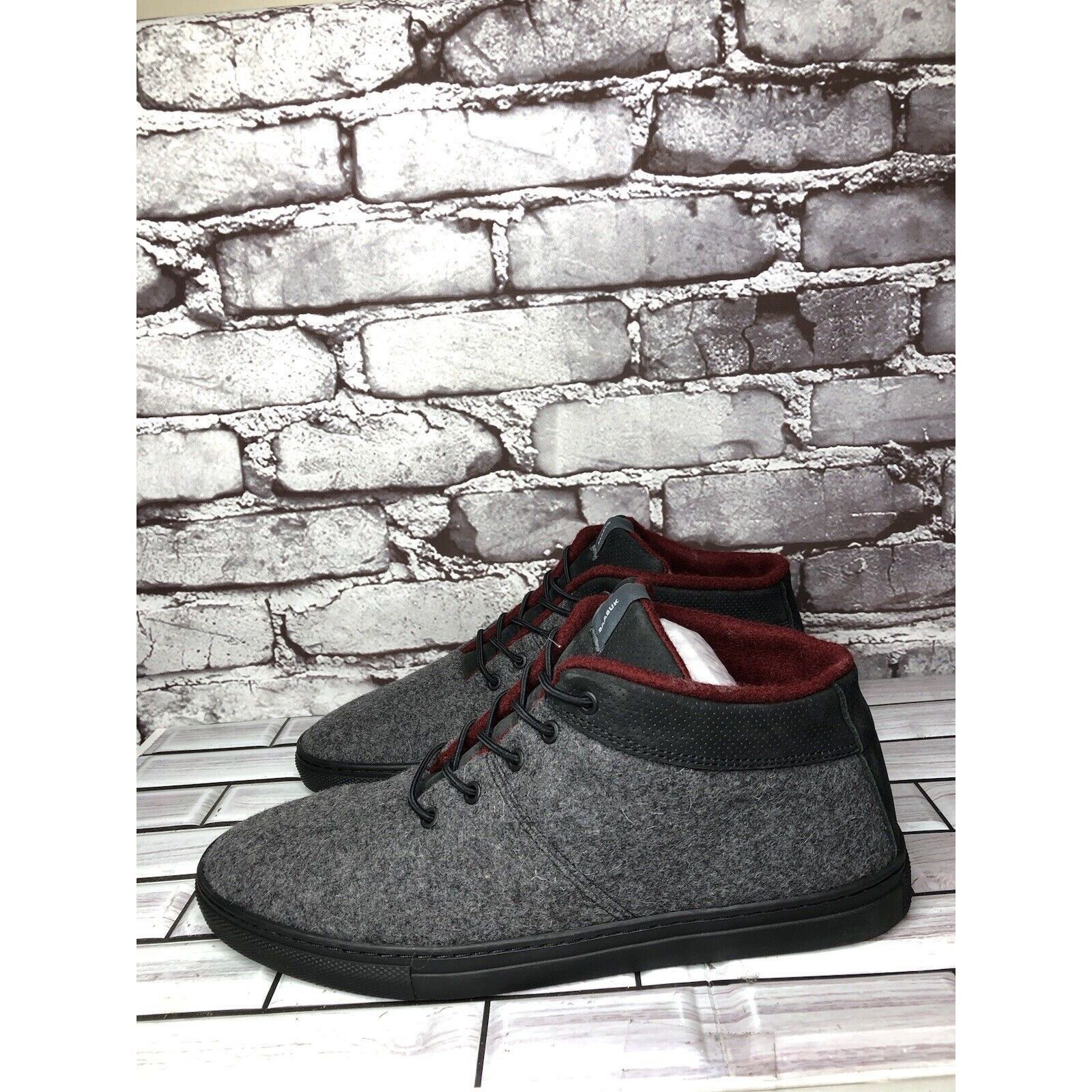 Other Baabuk Sky Wooler Gray High Top Wool Fabric Sneakers Shoes M Size US 9 / EU 42 - 19 Thumbnail