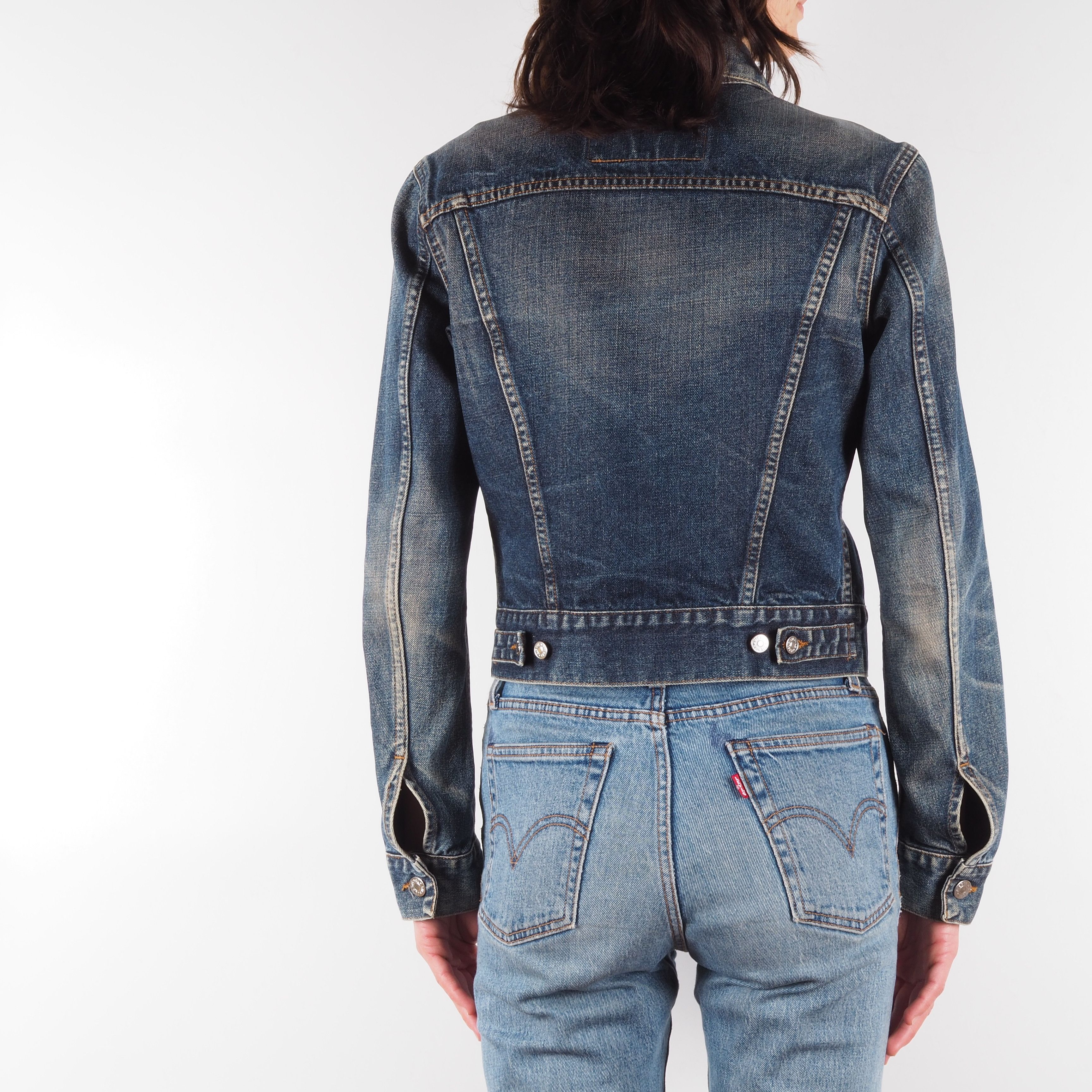 Diesel × Vintage Diesel Vintage Women's Blue Denim Distress Jean Jacket Size S / US 4 / IT 40 - 2 Thumbnail