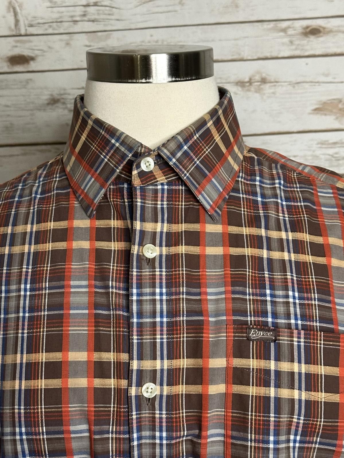 Enyce Vintage Enyce Y2K brown plaid long sleeve button-up shirt Size US XXL / EU 58 / 5 - 8 Thumbnail