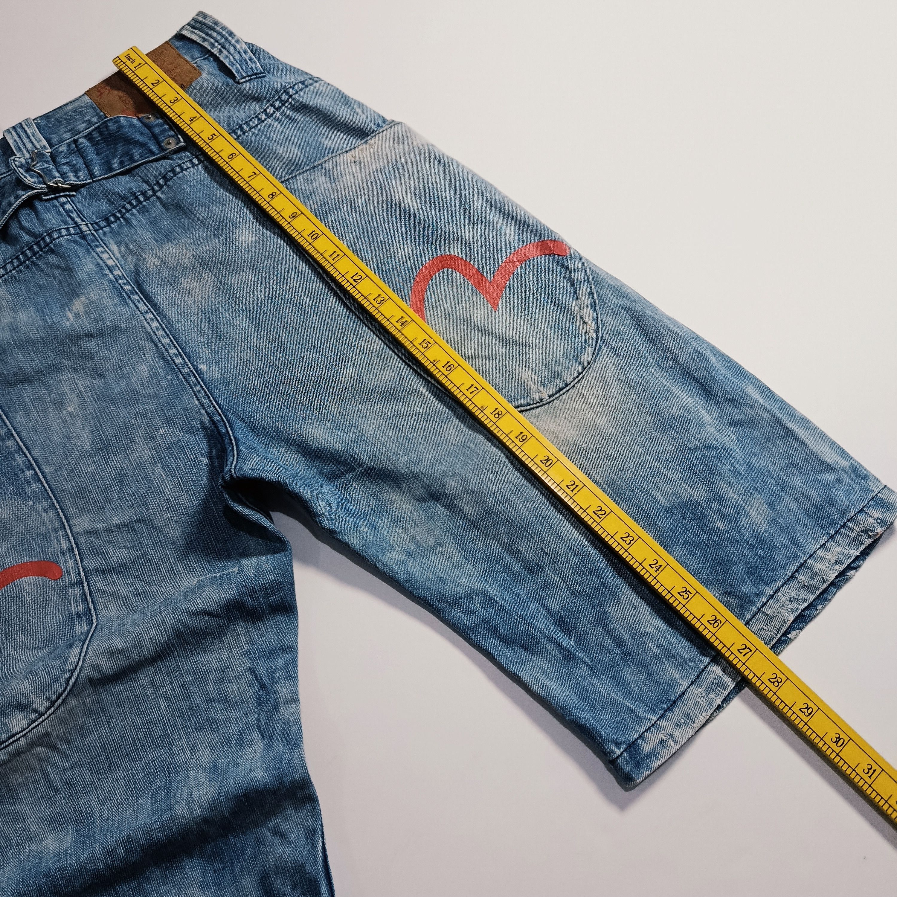 Evisu Evisu Genes Gull Denim Shorts Strap Back Size US 30 / EU 46 - 12 Thumbnail