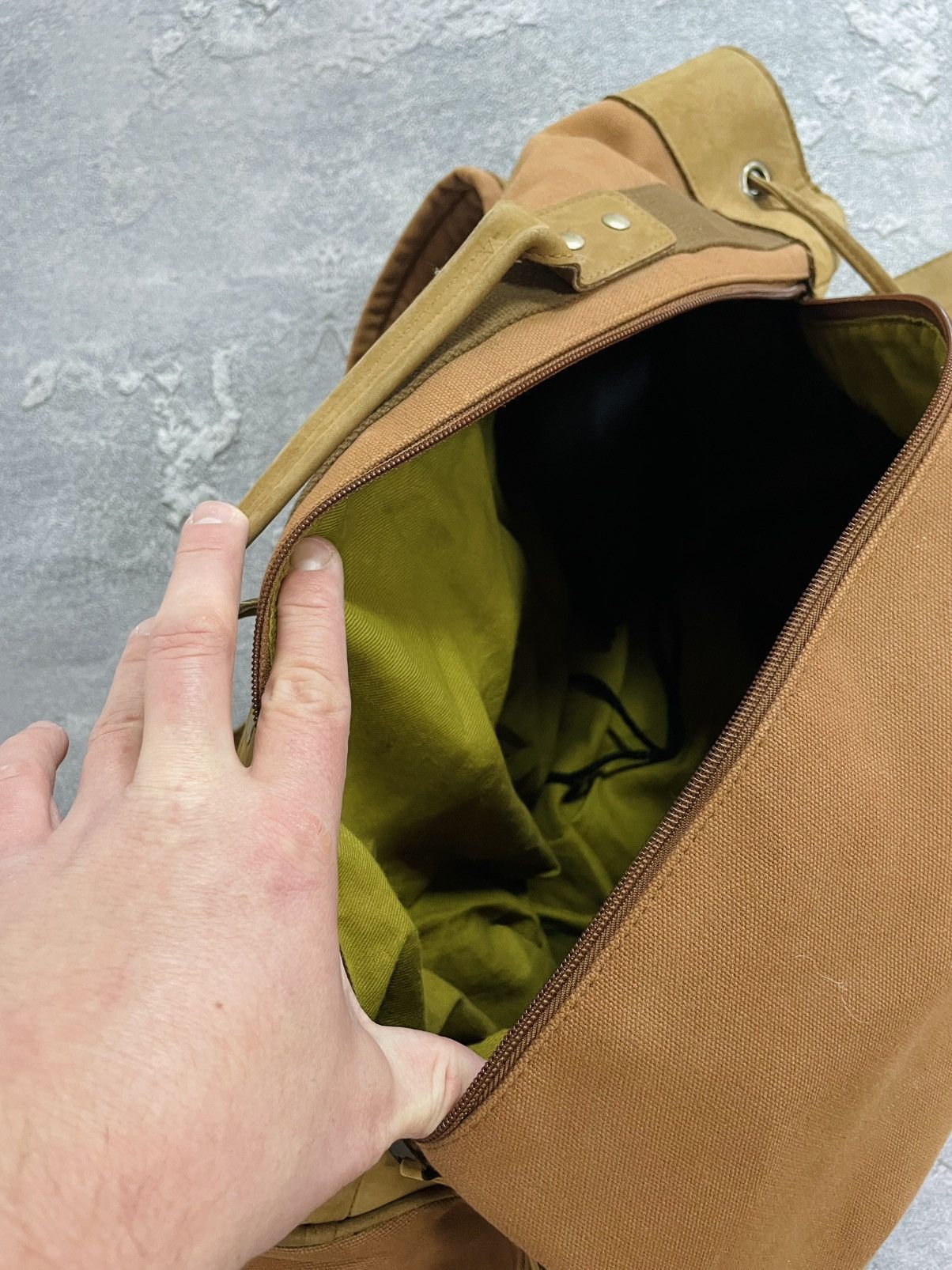 Marlboro MARLBORO Brown Cotton Denim Backpack Bag with Leather Insert Size ONE SIZE - 15 Thumbnail