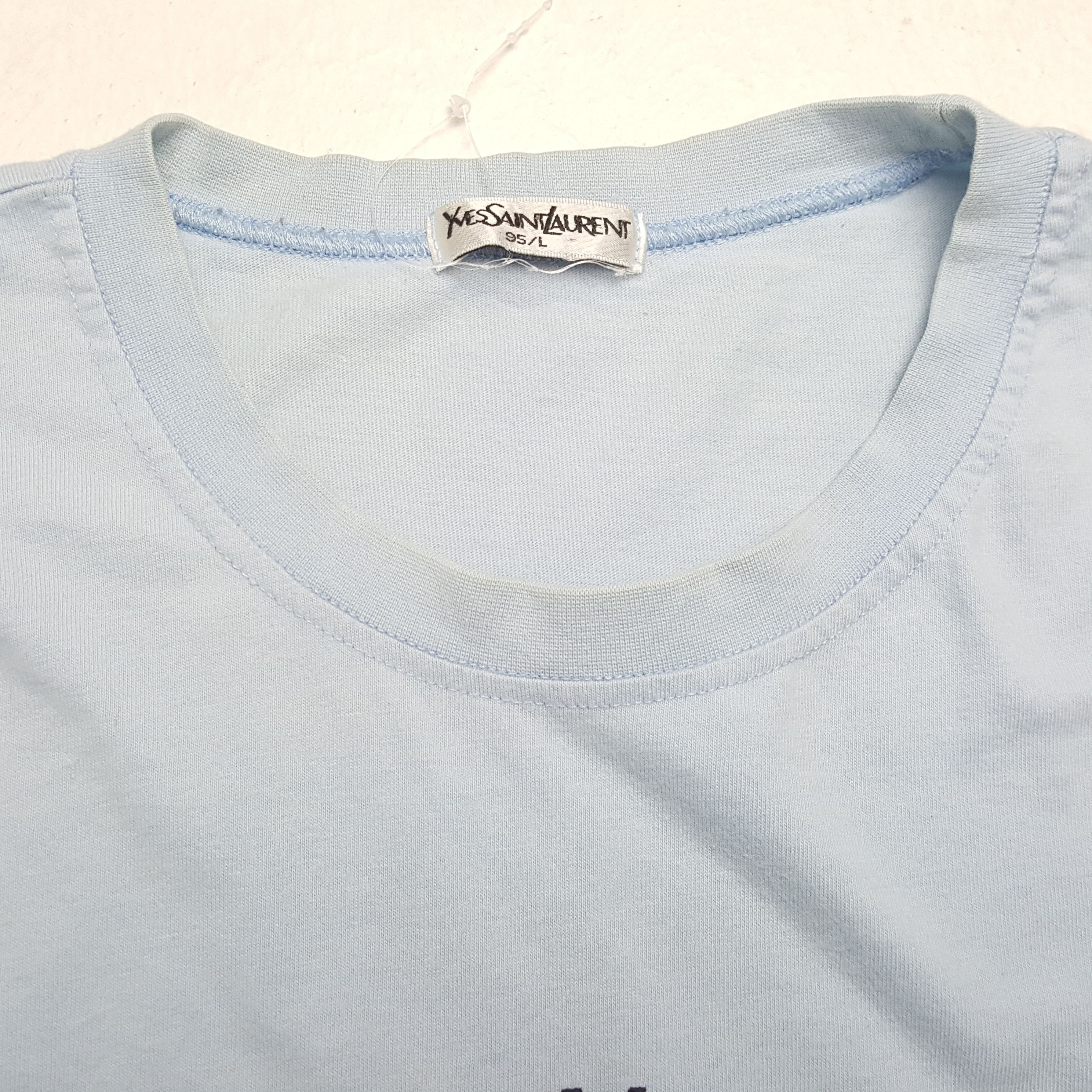 Vintage × Yves Saint Laurent Vintage YVES SAINT LAURENT Italian Brand Small Logo T-Shirts Size US M / EU 48-50 / 2 - 6 Thumbnail