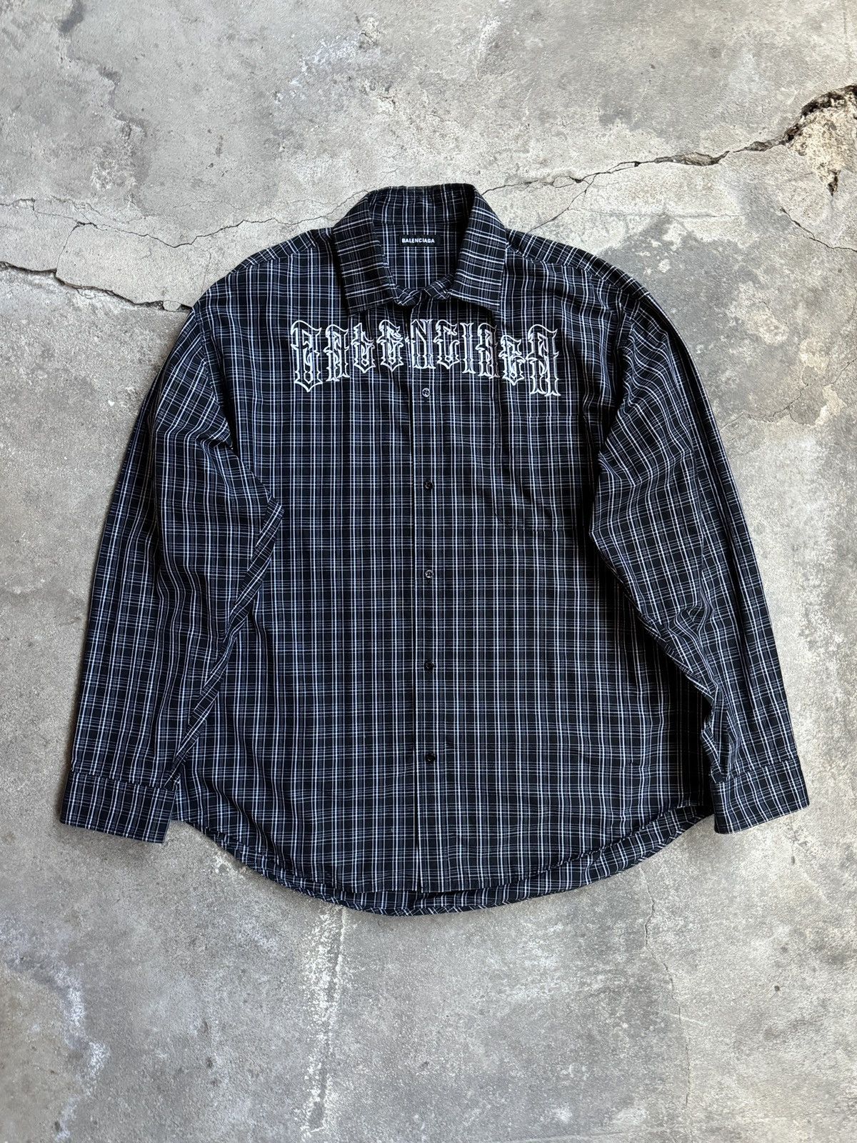 Balenciaga Balenciaga FW18 Heavy Metal Button-Up Shirt Size US XL / EU 56 / 4 - 2 Thumbnail