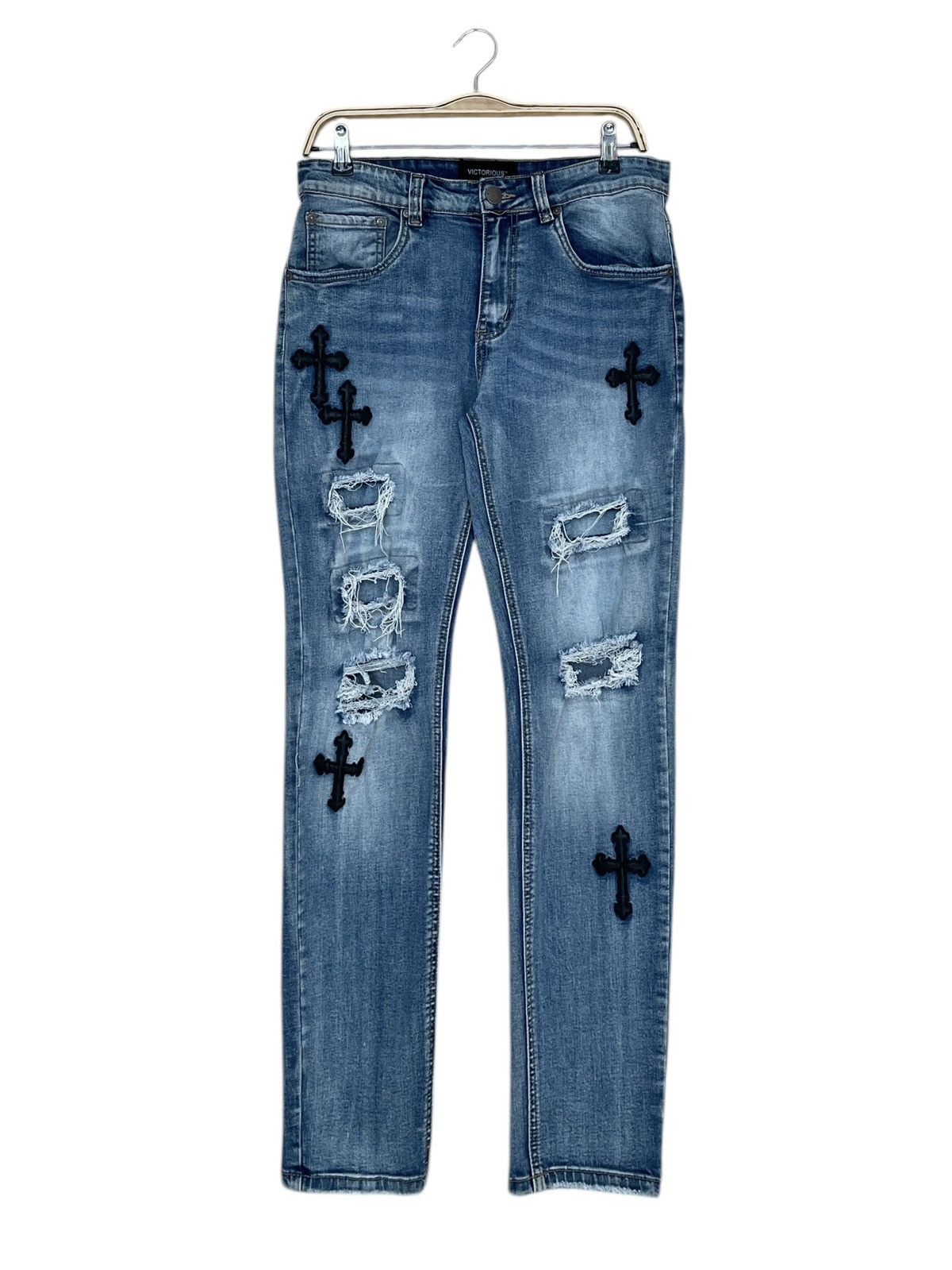 Vintage Japanese Brand Victorius Patchwork Jeans 2000s