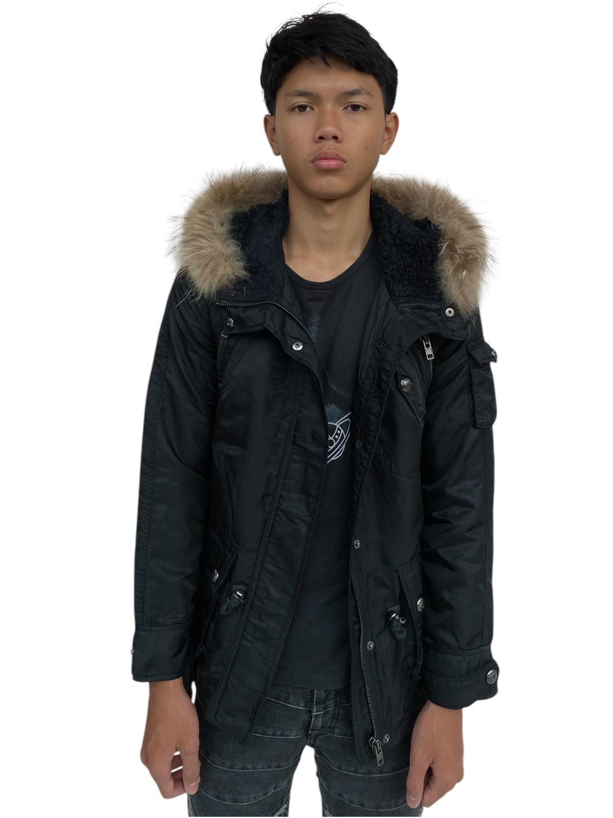 14th Addiction 2000s SLY Japan Limited - Raccoon Fur Jacket | Grailed