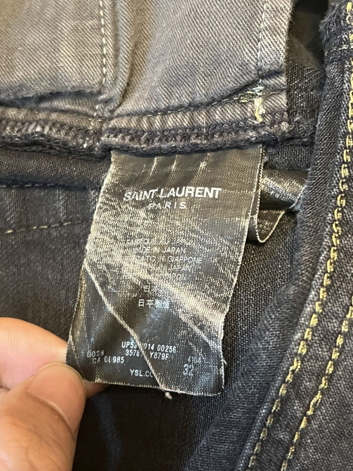 Saint Laurent Paris Hedi Saint Laurent Paris Oil Spill Crash Denim Size US 32 / EU 48 - 6 Thumbnail