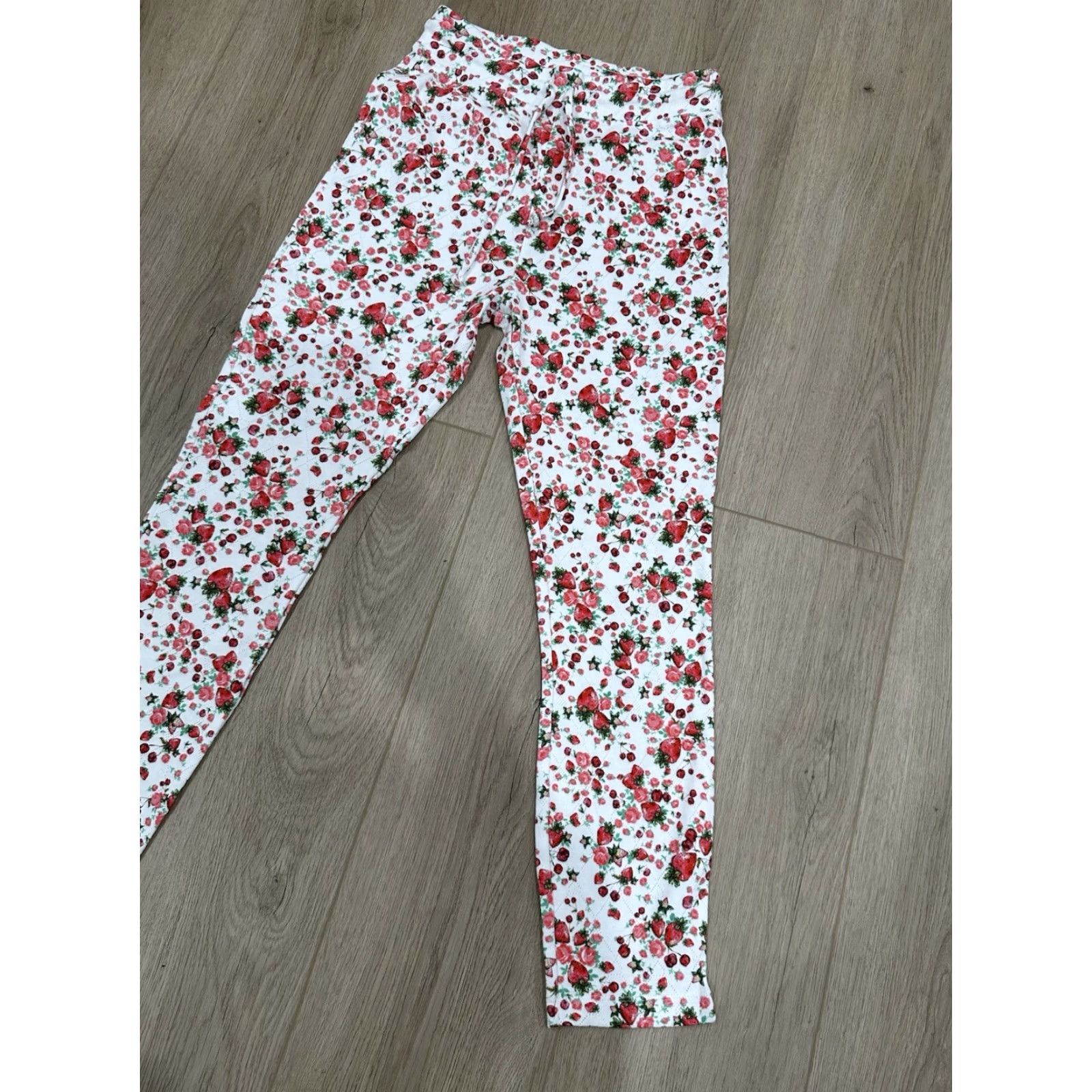 LoveShackFancy VINTAGE LOVESHACKFANCY Brently Fruity Print Slim Pajama Pants Womens XS Cotton Size 26" / US 2 / IT 38 - 2 Thumbnail