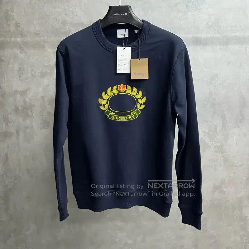 Burberry Burberry Navy Cotton Men's Sweatshirt. Size US M / EU 48-50 / 2 - 1 Thumbnail