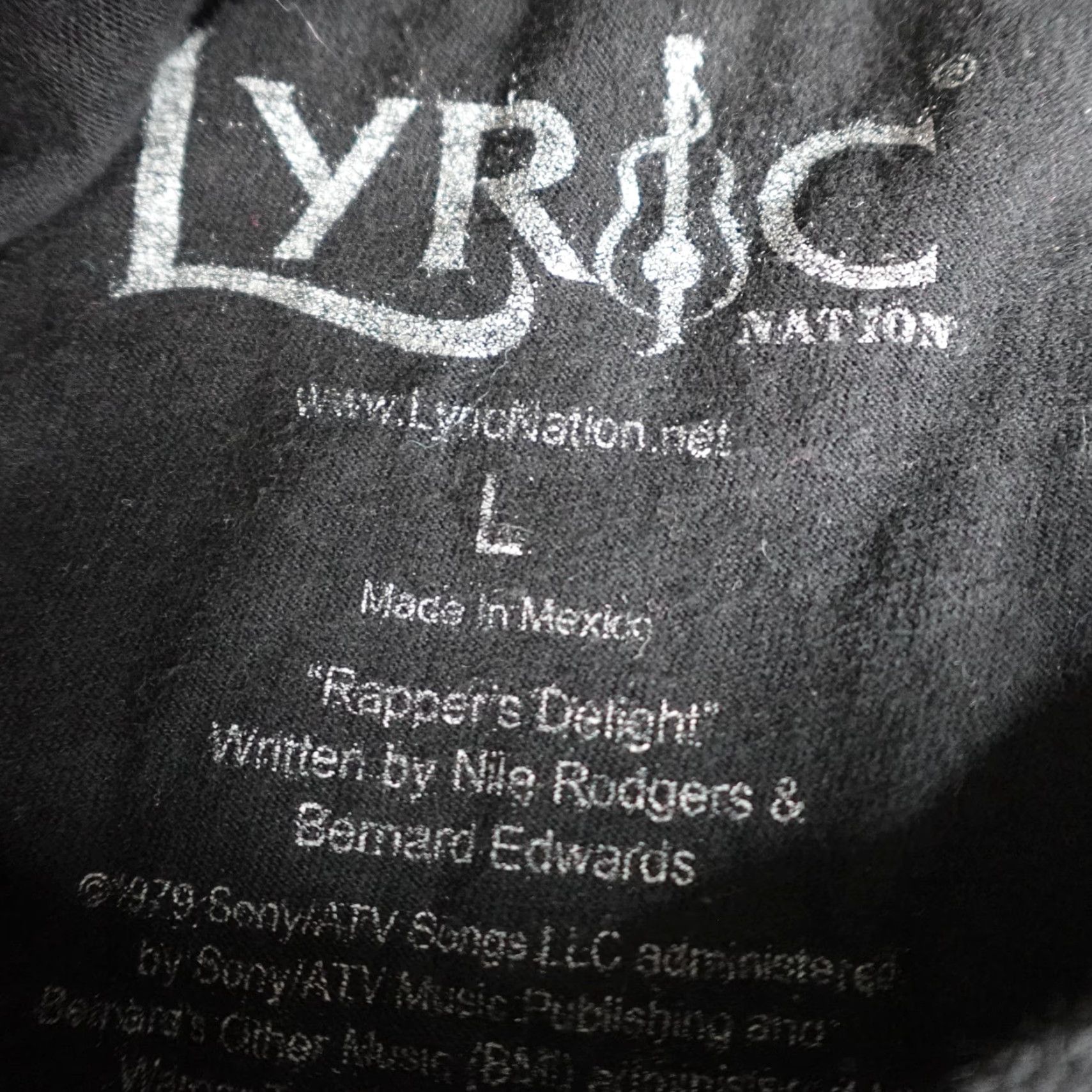 Vintage VINTAGE Rappers Delight Shirt Large Black Lyric Nation Ghetto Blaster Shirt Mens L Black Cotton T-Shirt Size US L / EU 52-54 / 3 - 2 Thumbnail