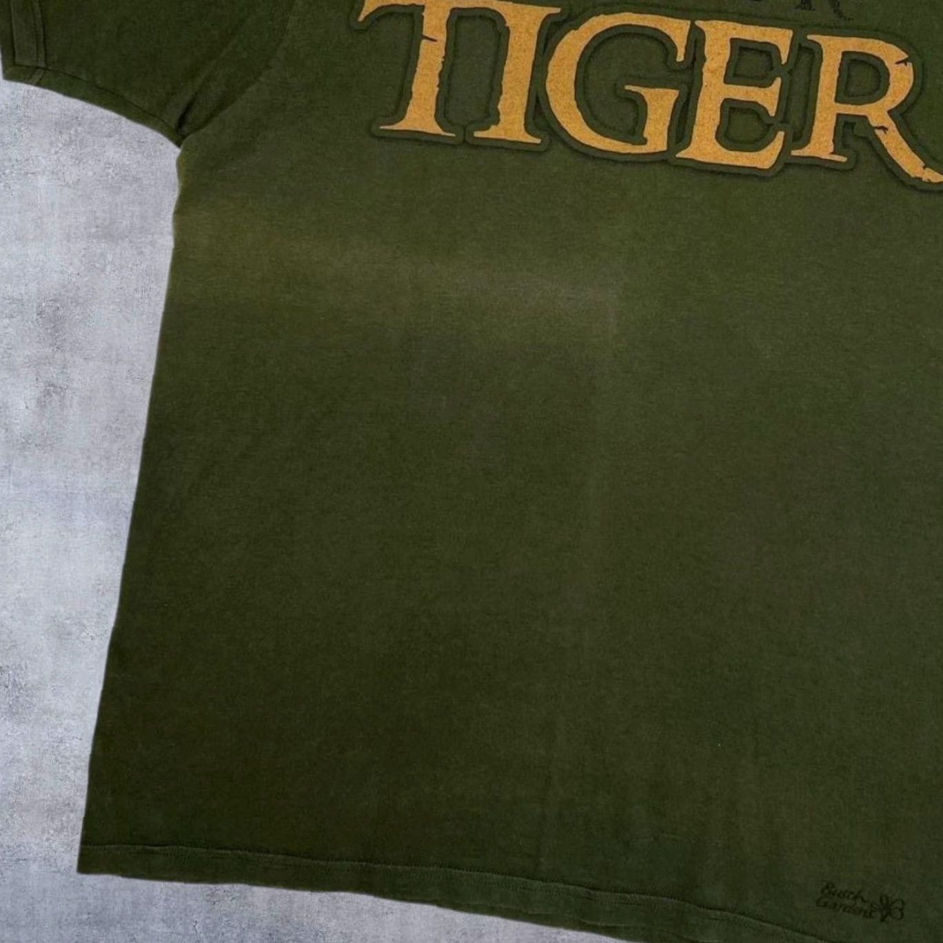 Vintage Busch Gardens Wisdom Of A Tiger Souvenir Graphic T-Shirt Large Mens Green Short Sleeve Cotton Size US L / EU 52-54 / 3 - 4 Thumbnail