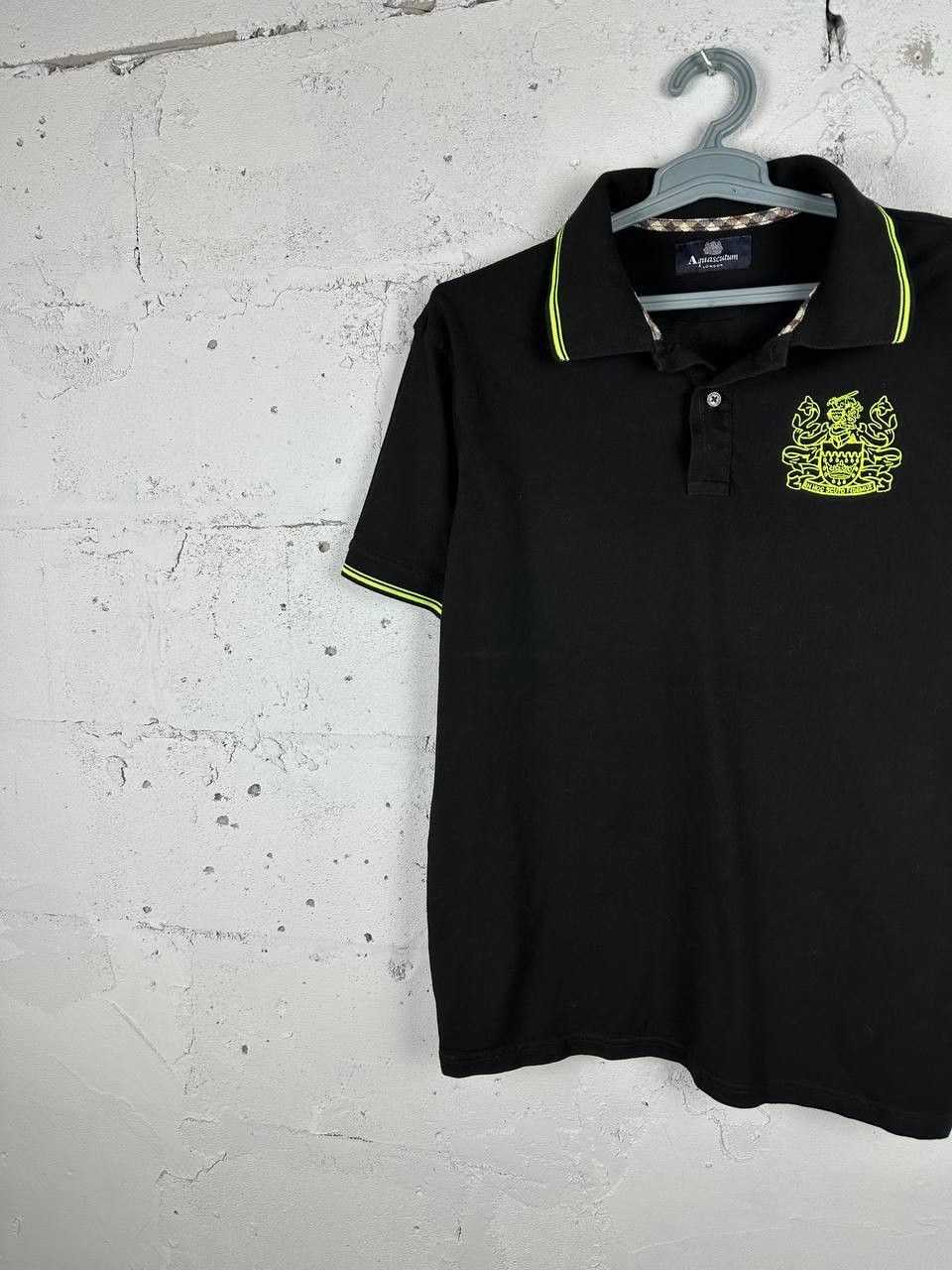 Aquascutum × Vintage Vintage Luxury Aquascutum London Streetwear Polo T Shirt Size US L / EU 52-54 / 3 - 2 Thumbnail