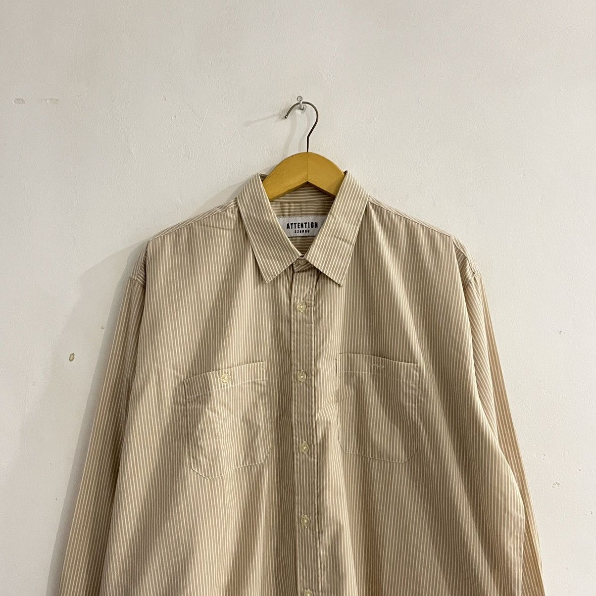 Japanese Brand Attention - Striped Longsleeve Button Up Size US XL / EU 56 / 4 - 2 Thumbnail