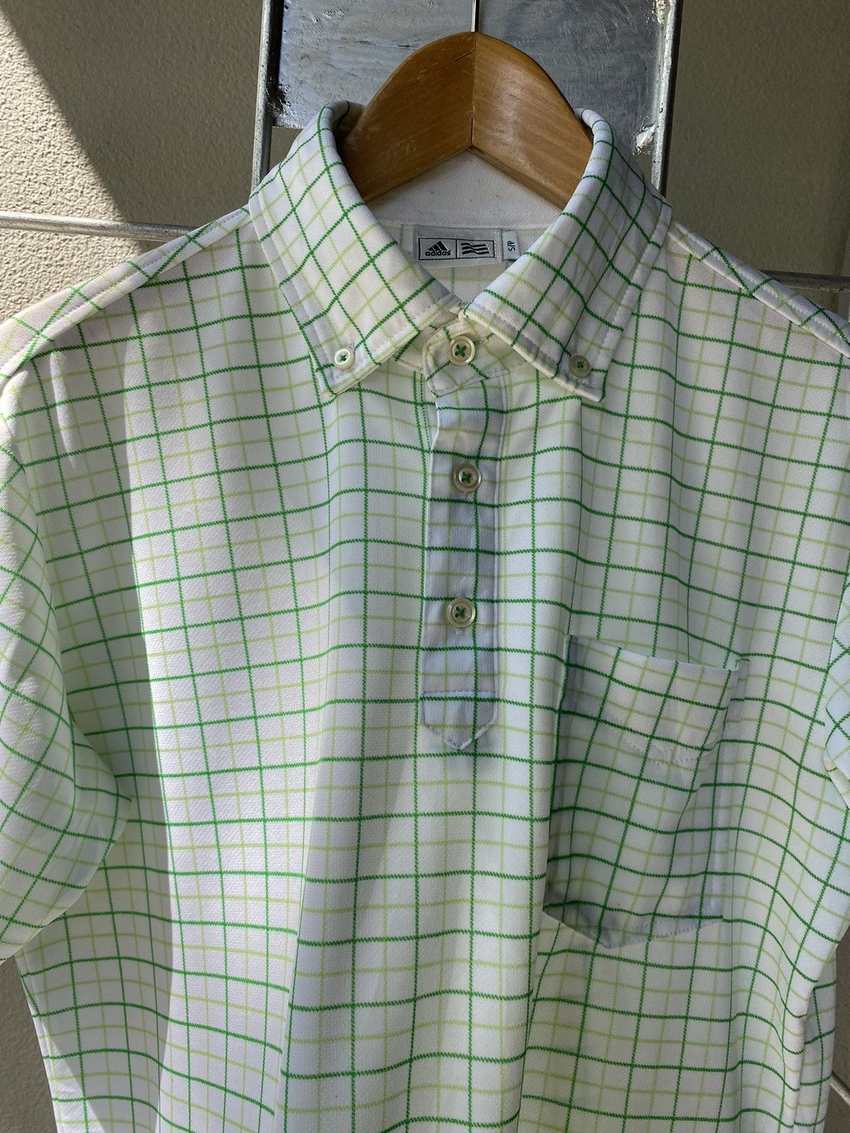 Adidas Adidas c Stell McCartney grid print shirt Size US S / EU 44-46 / 1 - 12 Thumbnail