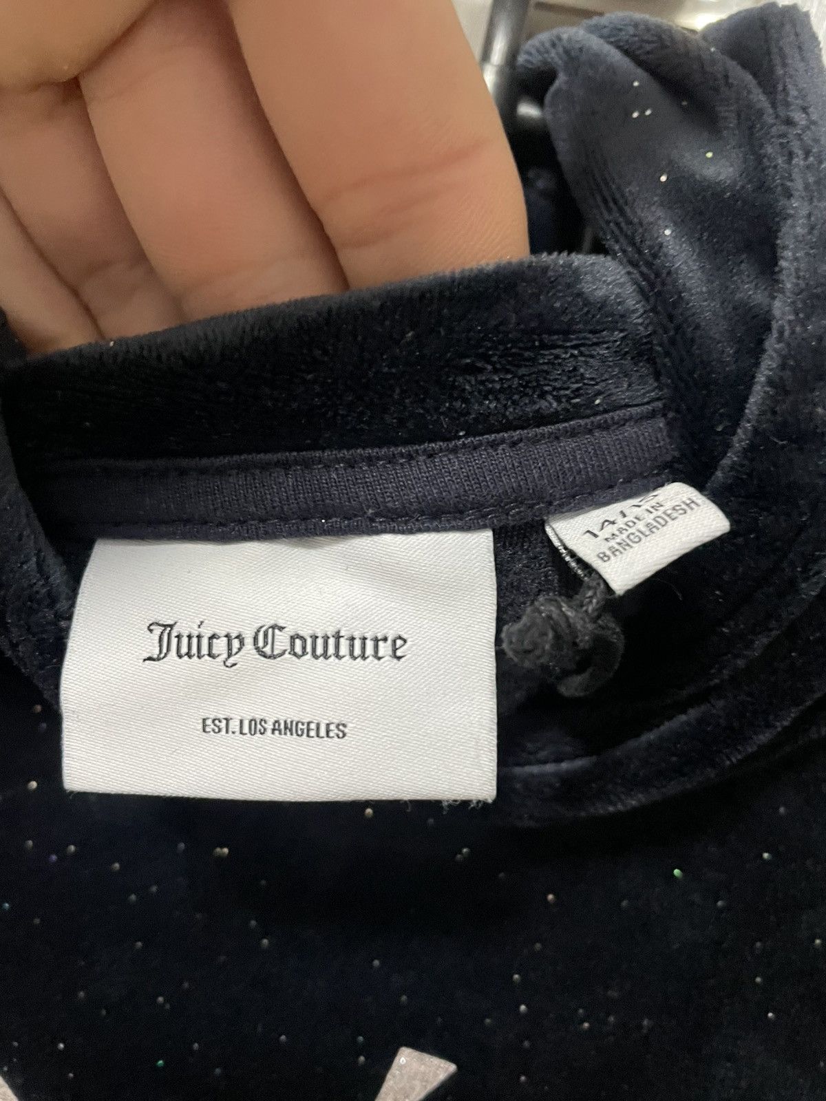 Designer × Juicy Couture Jeans Juicy Couture Hoodie Velours Baby Night Sky Big Logo Velvet Size S / US 4 / IT 40 - 10 Thumbnail