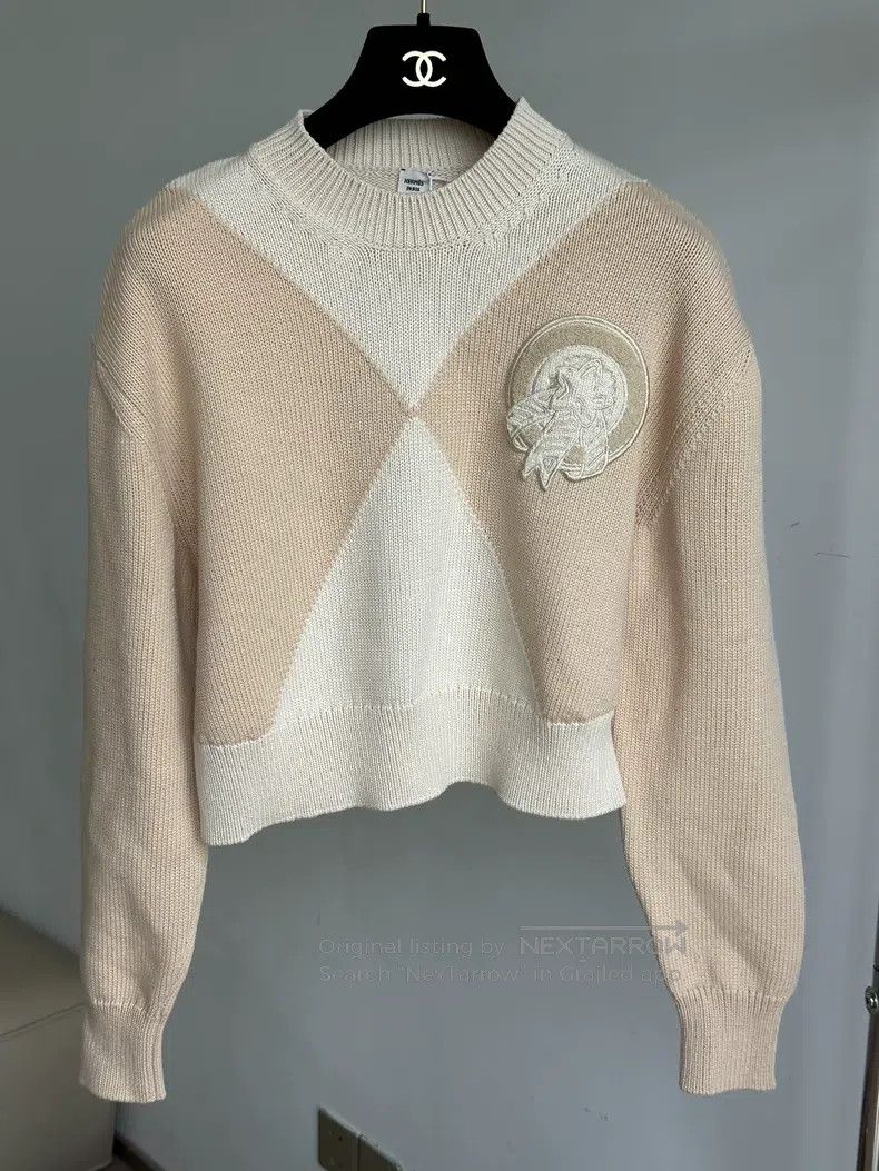 Hermes Hermes Fall and Winter Knit Sweater with Milk Tea Color Ba Size XS / US 0-2 / IT 36-38 - 1 Thumbnail