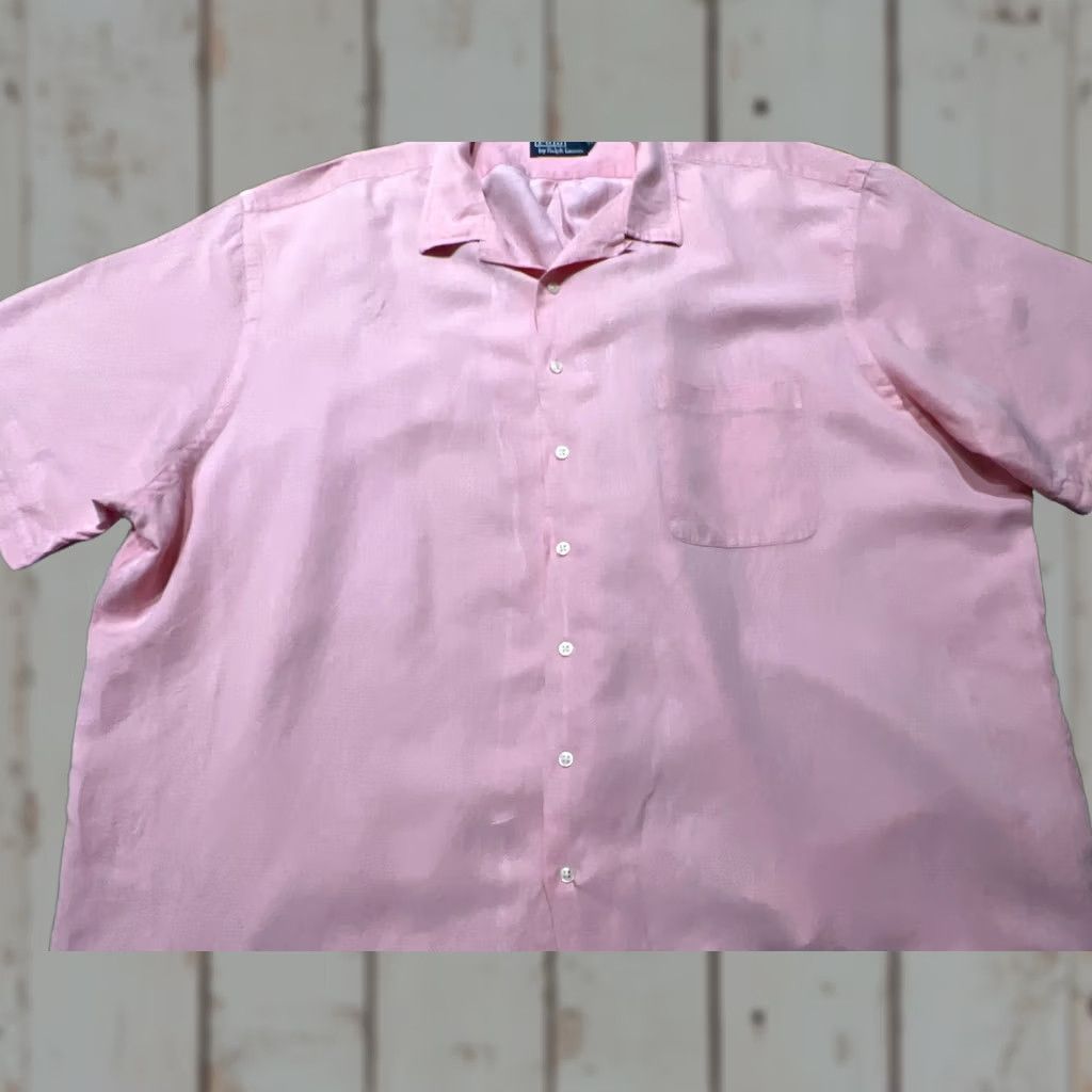 Ralph Lauren Polo Ralph Lauren Shirt Button-Down 4XT Pink Classic Fit Pony Mens Short Sleeve Button-Up Size US XXL / EU 58 / 5 - 1 Thumbnail