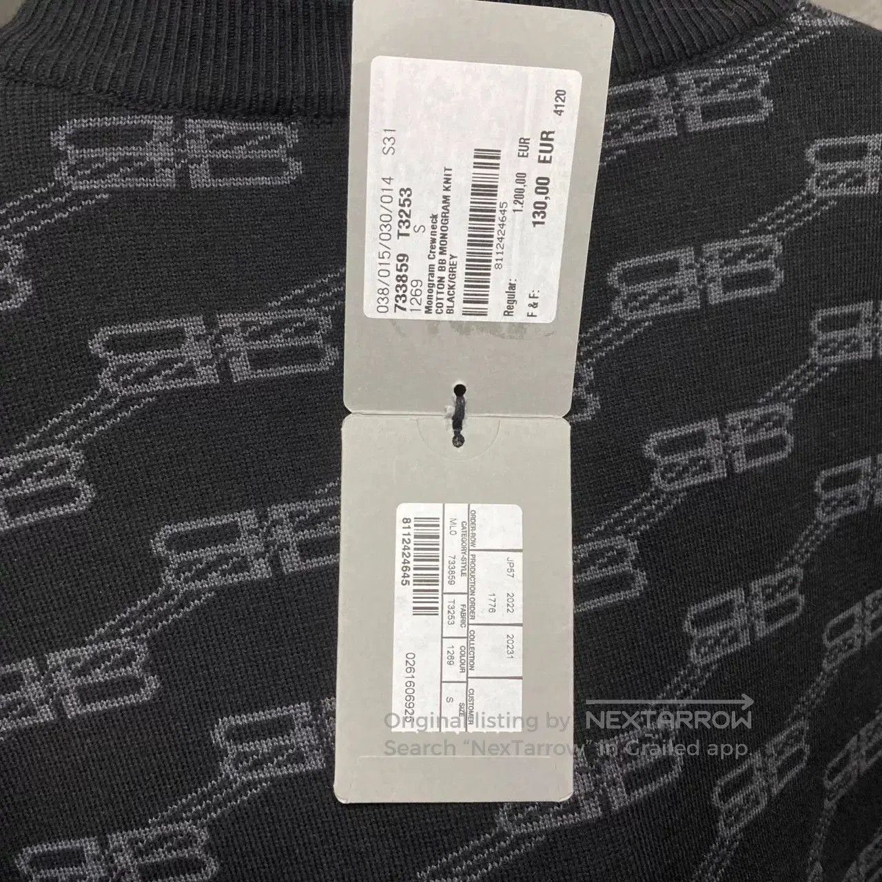 Balenciaga Balenciaga Black Lock Buckle Logo Knit Sweater. Size US XS / EU 42 / 0 - 8 Thumbnail
