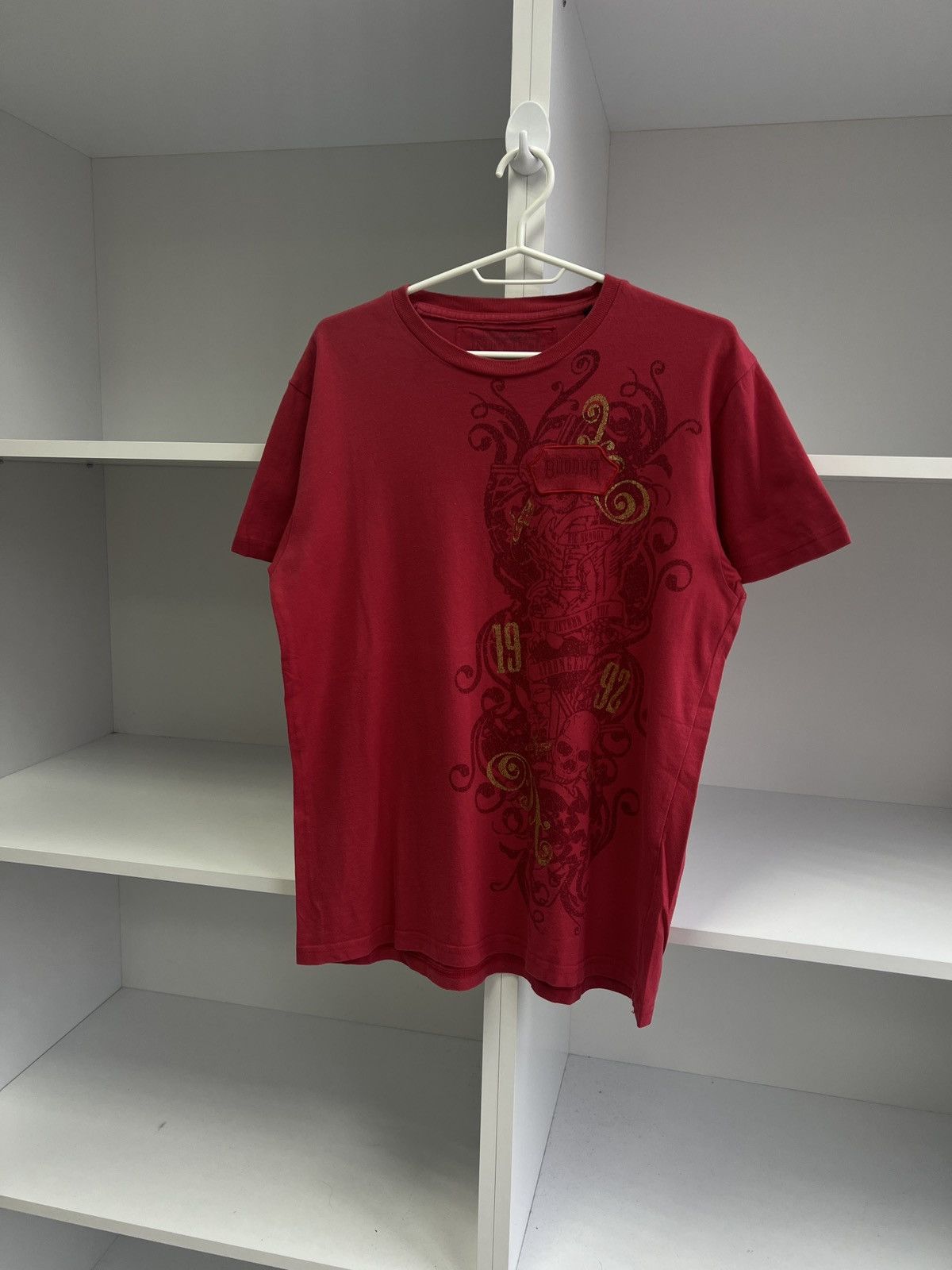Japanese Brand × Vintage Vintage Y2k Fishbone skull streetwear style tee Size US M / EU 48-50 / 2 - 2 Thumbnail