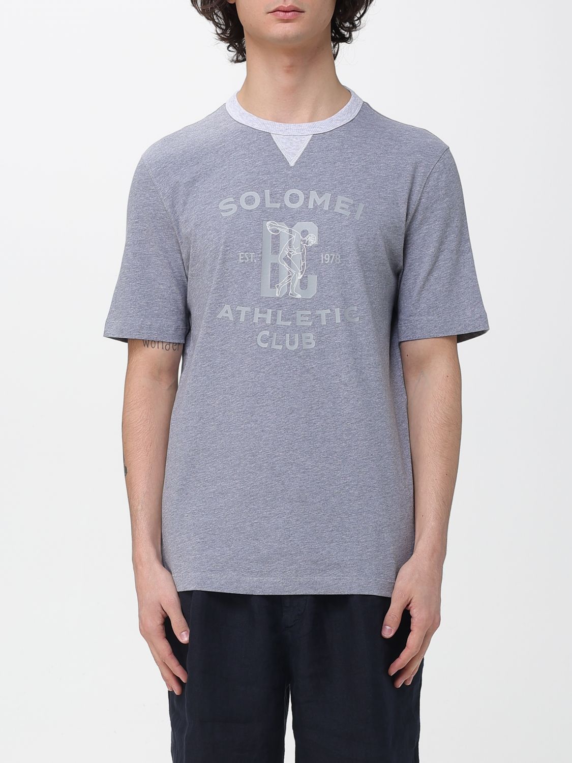 Brunello Cucinelli Brunello Cucinelli T-Shirt Men Grey Size US XL / EU 56 / 4 - 1 Thumbnail
