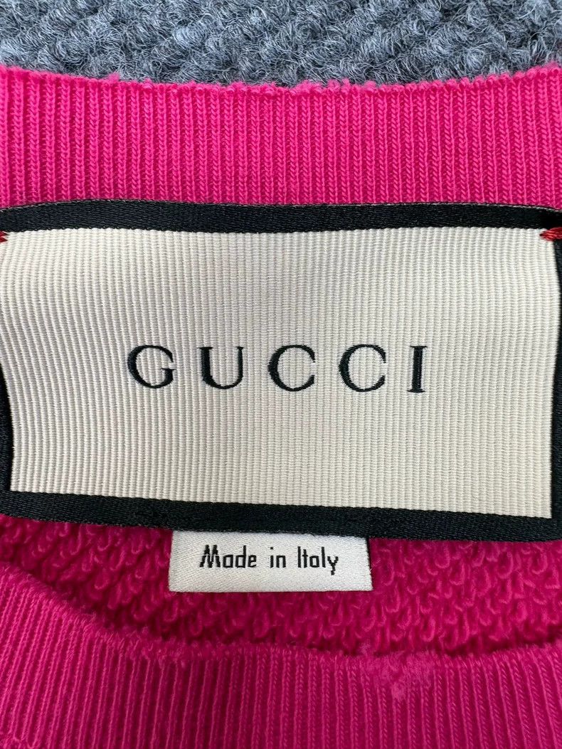 Gucci Gucci Pink embroidered bear sweatshirt 2502-Nextarrow Size US M / EU 48-50 / 2 - 3 Thumbnail