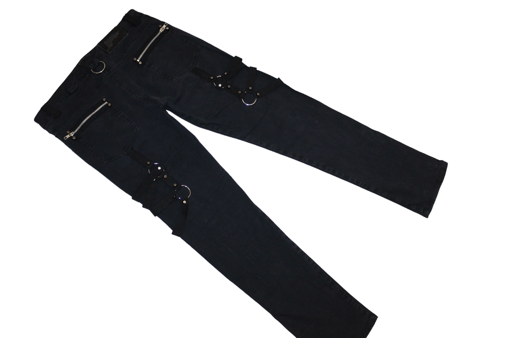 Beauty Beast Vixxsin Slim Fit Bondage Zippers Faded Black Stretch Pants Size US 32 / EU 48 - 8 Thumbnail