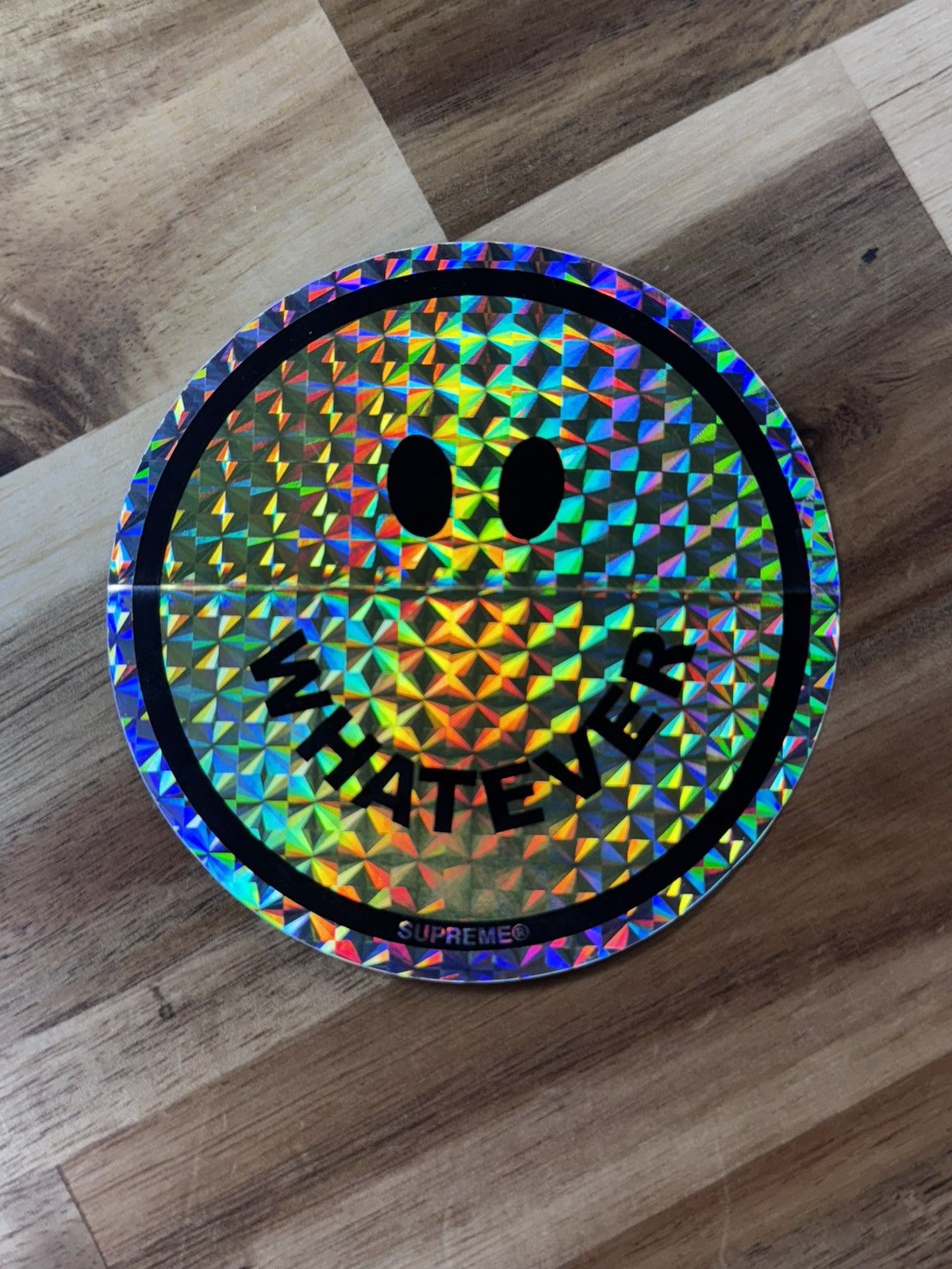 Supreme Supreme Whatever Smiley Face Holographic Sticker FW16 Size ONE SIZE - 1 Preview