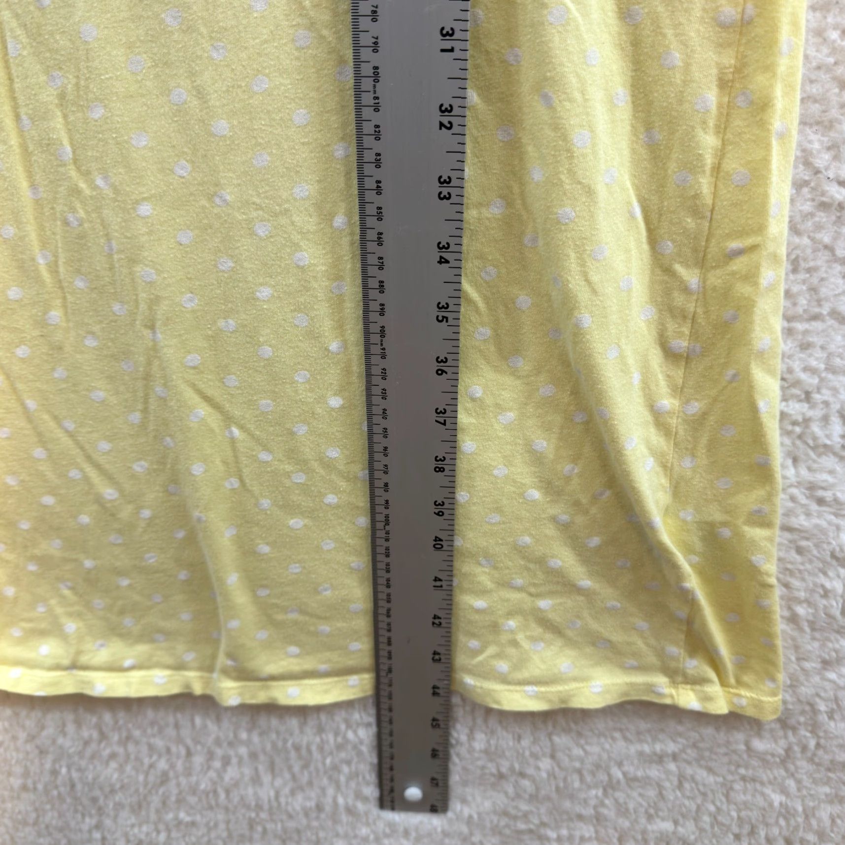 Charter Club VINTAGE Charte Club Nightgown Sleep Dress Polka Dot Yellow Nightie Grandma Prairie M Size Women Short Sleeve Dress Size M / US 6-8 / IT 42-44 - 5 Thumbnail
