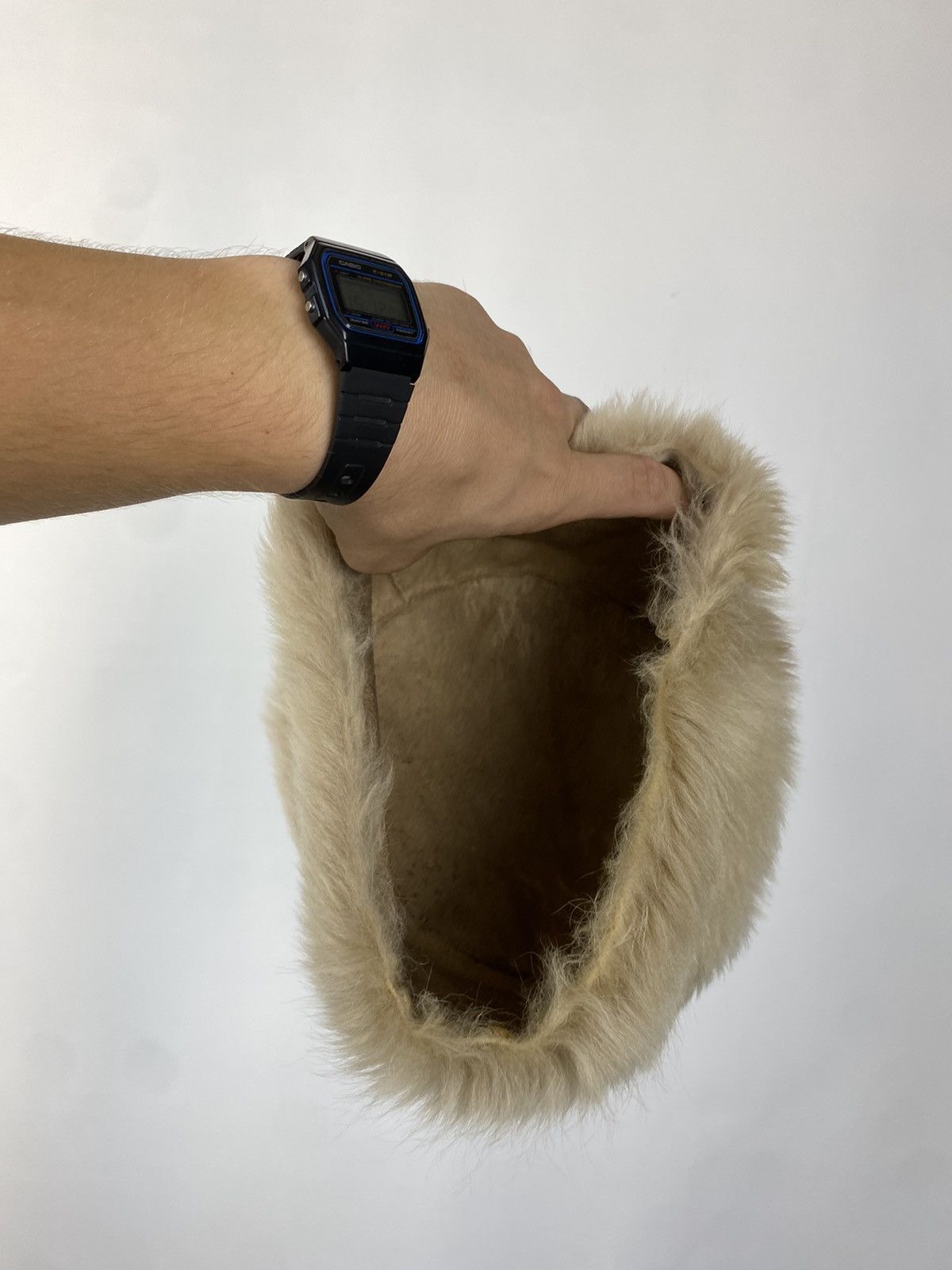 Japanese Brand Vintage Mohair Fuzzy Ushanka Y2K Opium Hype Rare Size ONE SIZE - 6 Thumbnail