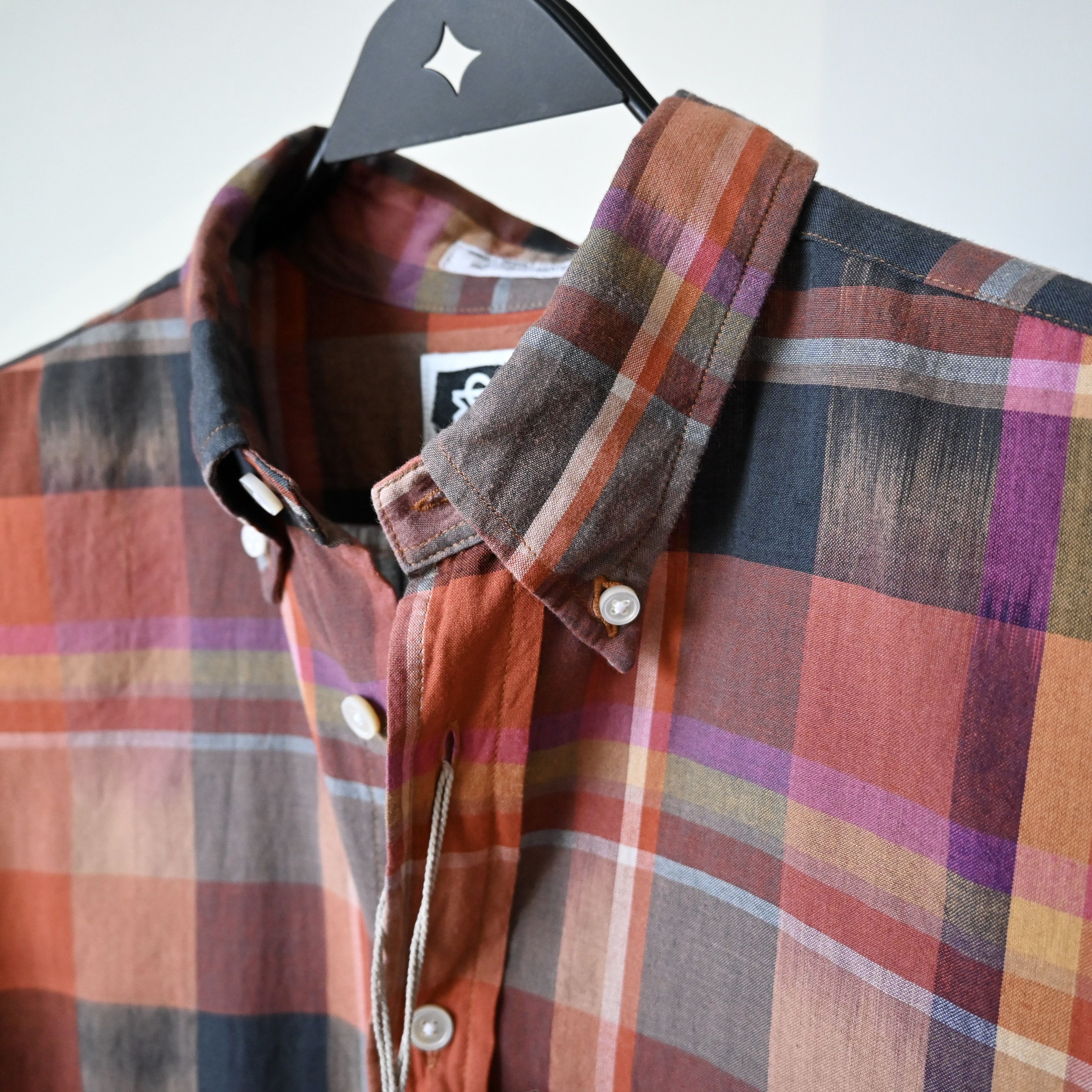 Engineered Garments MINT, Engineered Garments "19th Century Shirt" ikat plaid Size US M / EU 48-50 / 2 - 9 Thumbnail